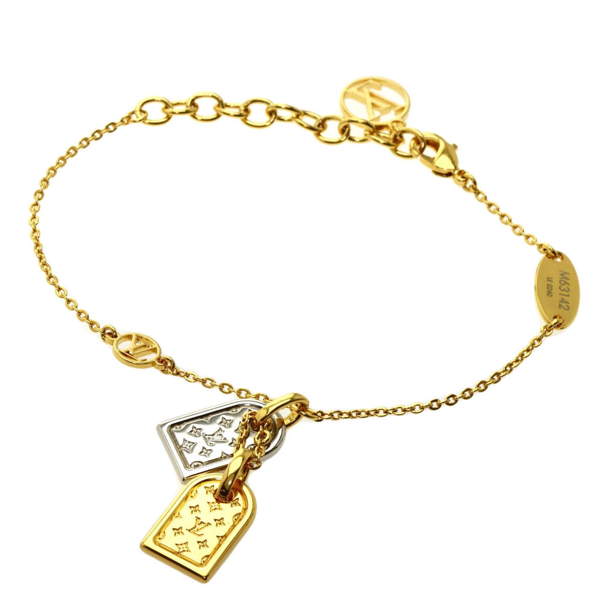 LOUIS VUITTON LV Nanogram Bracelet M63142 Gold Ladies