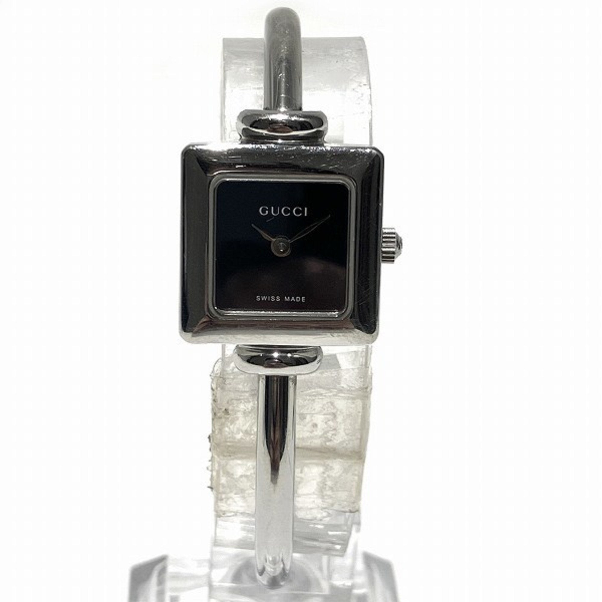 おしゃれ [良品] GUCCI 1900L Swiss グッチ Square Made 1900L Black