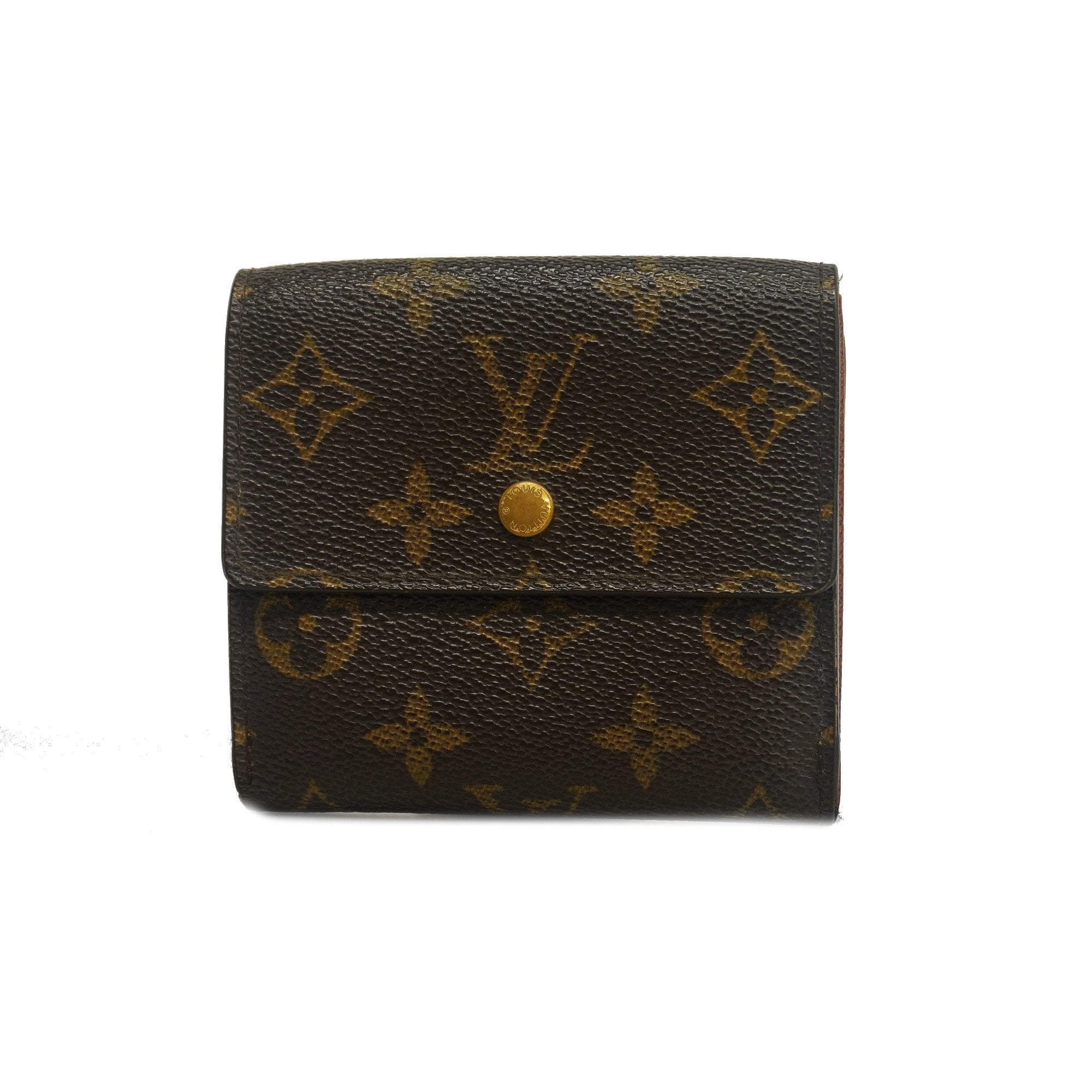 3ac2813] Auth Louis Vuitton Trifold Wallet Monogram Portefeuille Elise  M61654