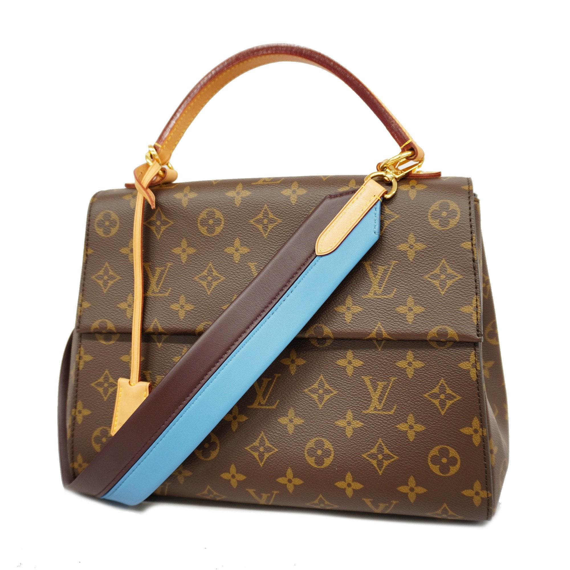 Louis Vuitton Monogram Canvas Blue Glacial Cluny mm - Handbag | Pre-owned & Certified | used Second Hand | Unisex