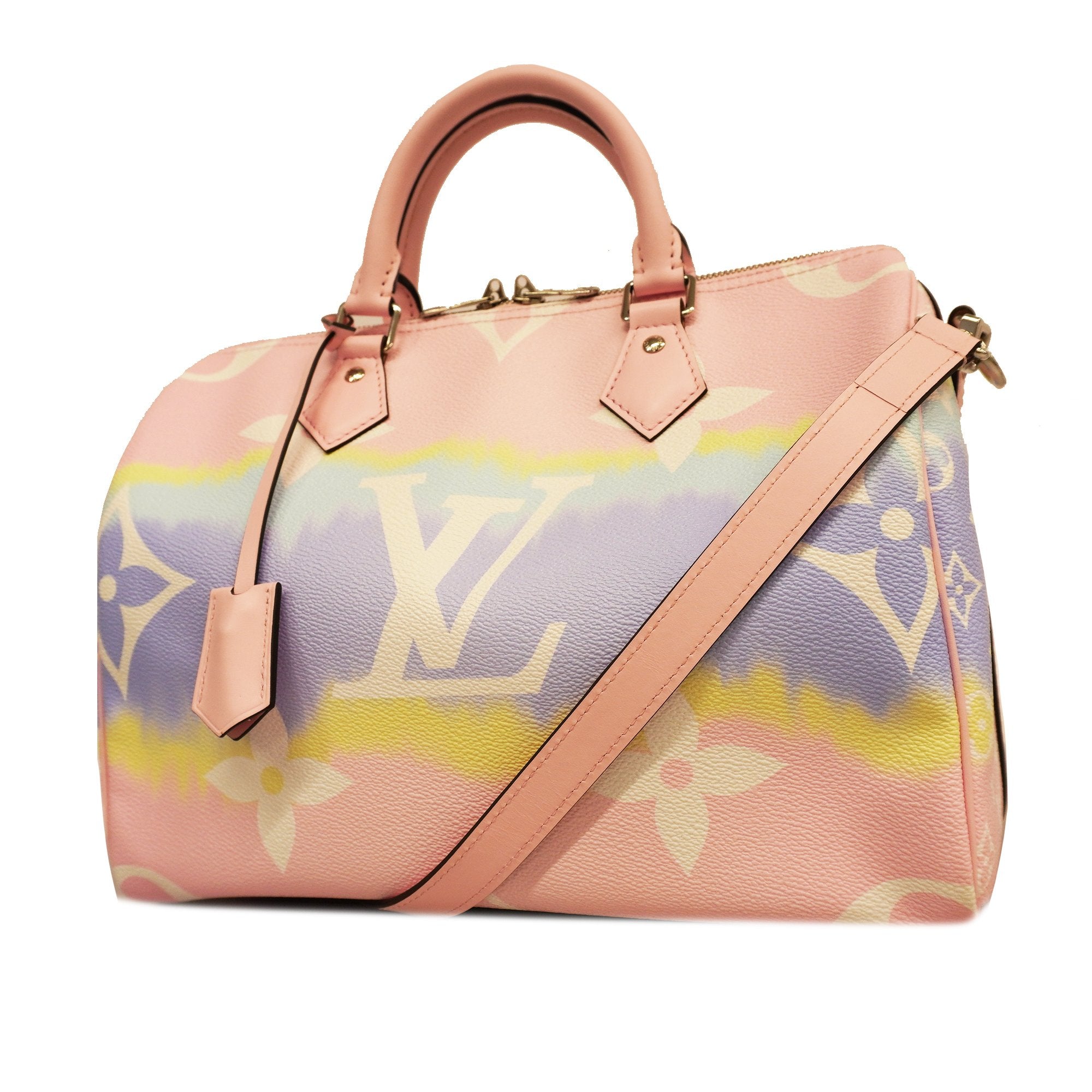 Louis Vuitton Speedy 30 LV Monogram Satchel Bag With Dust Bag