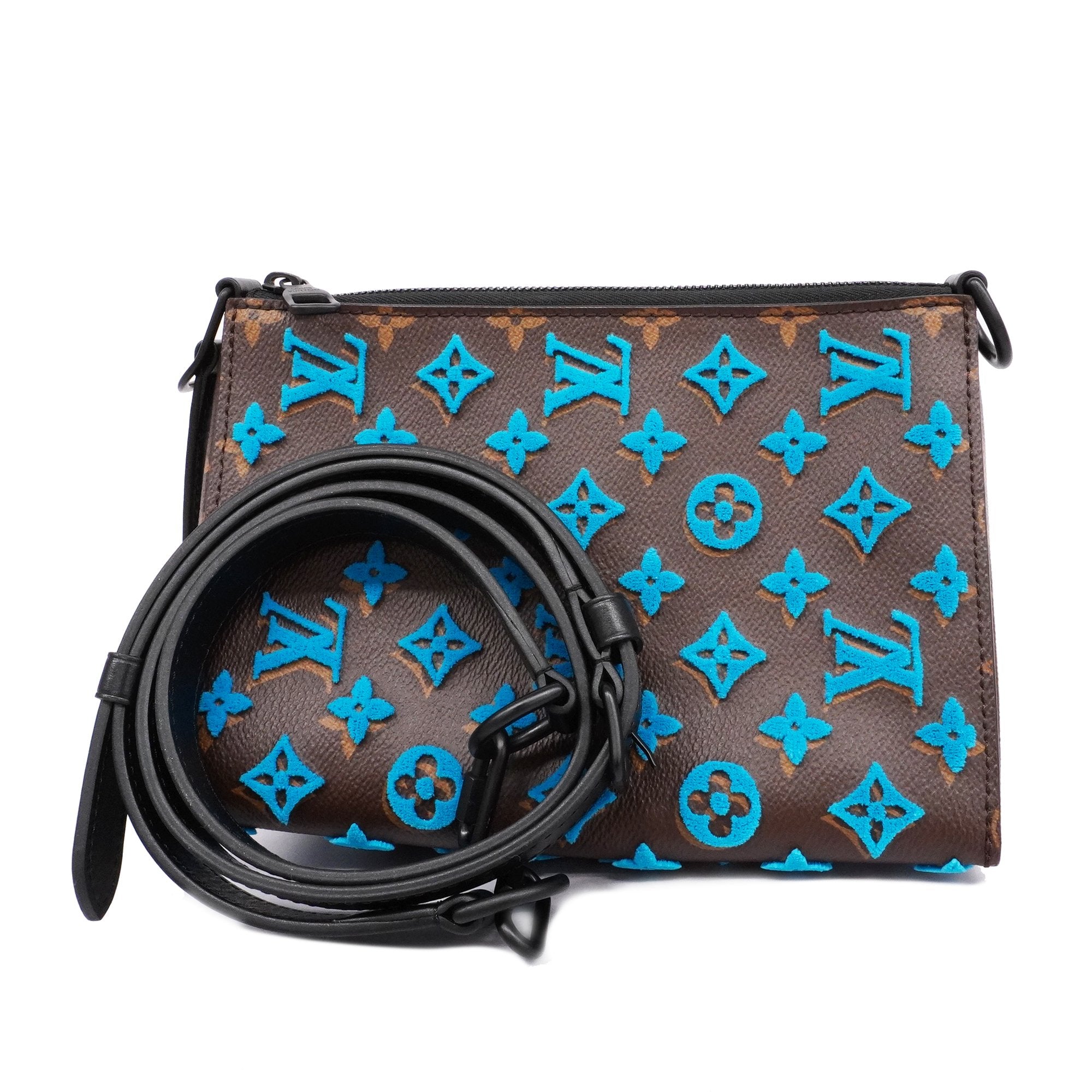 LOUIS VUITTON M45078 Monogram Triangle Messenger Shoulder Bag