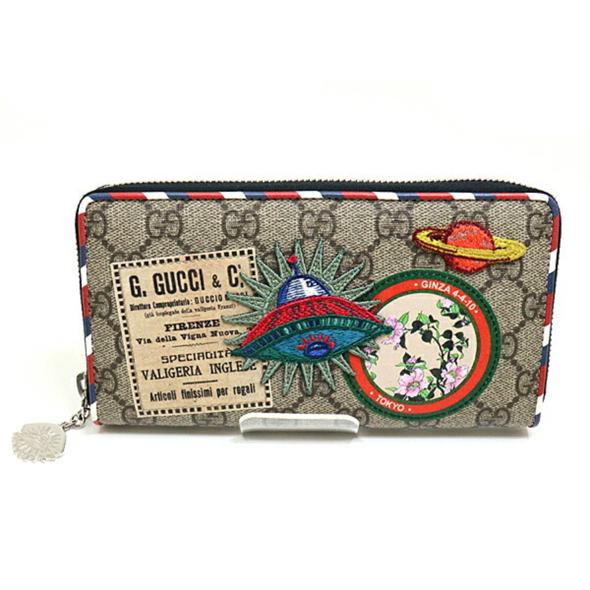 Gucci Courier Ginza Limited Zip Around Wallet 473909 Round Zipper Long