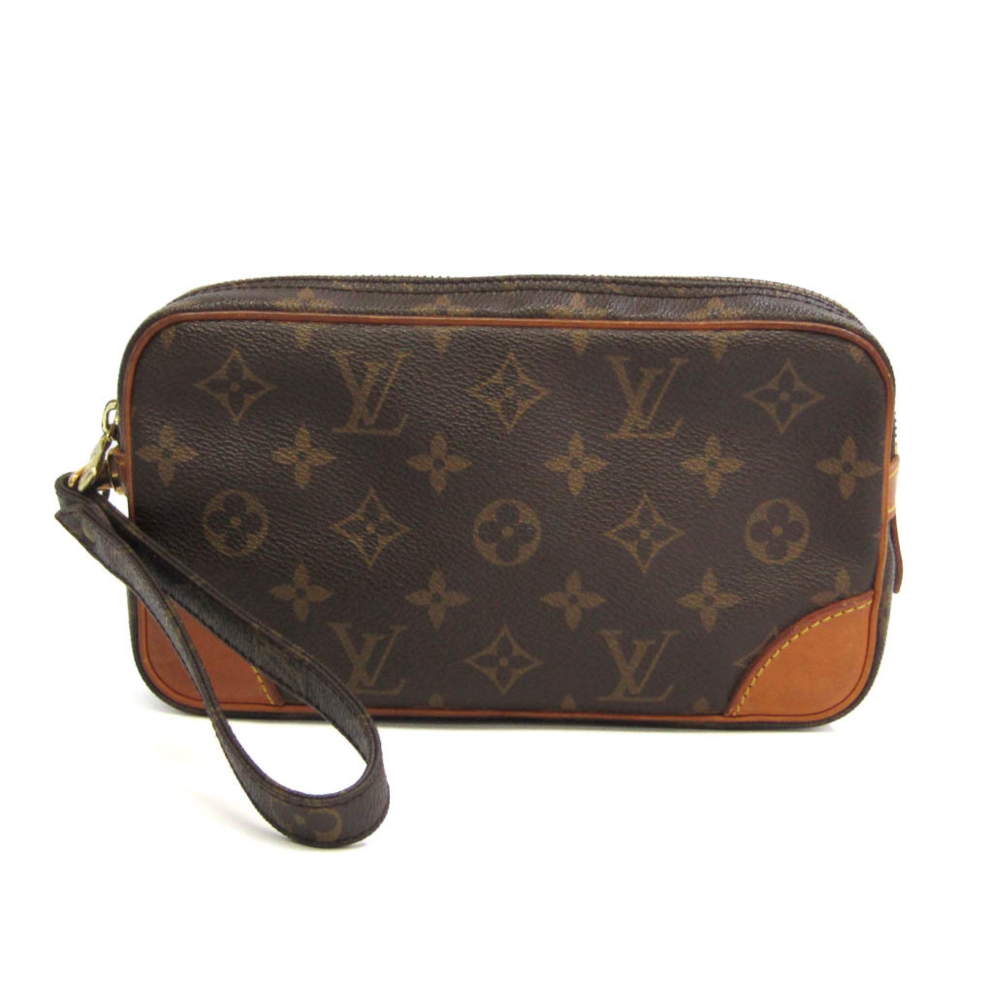 LOUIS VUITTON Marly Dragonne PM Monogram Canvas Pochette Clutch