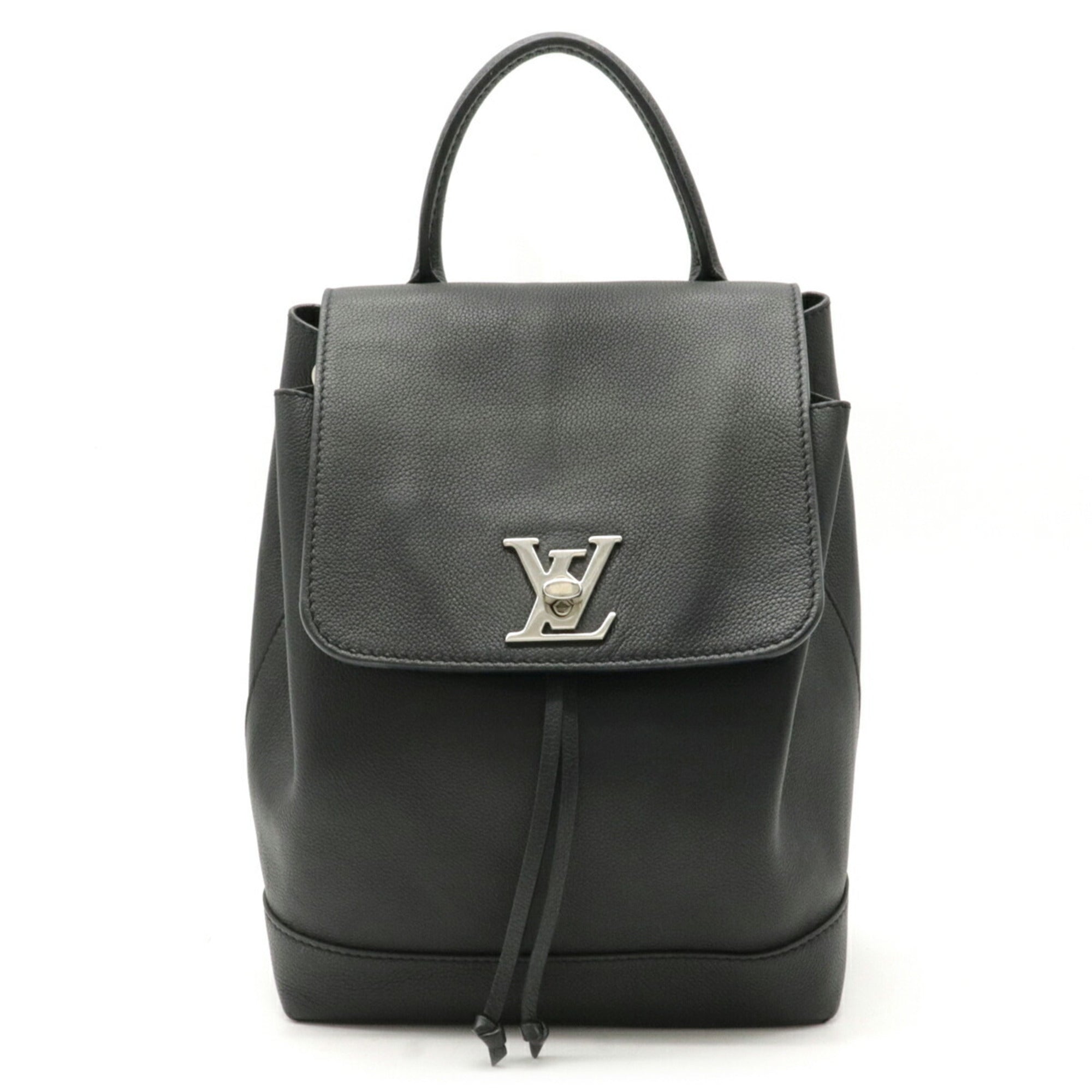 Louis Vuitton Lockme Backpack Rucksack Calf Leather Noir Black, Women's