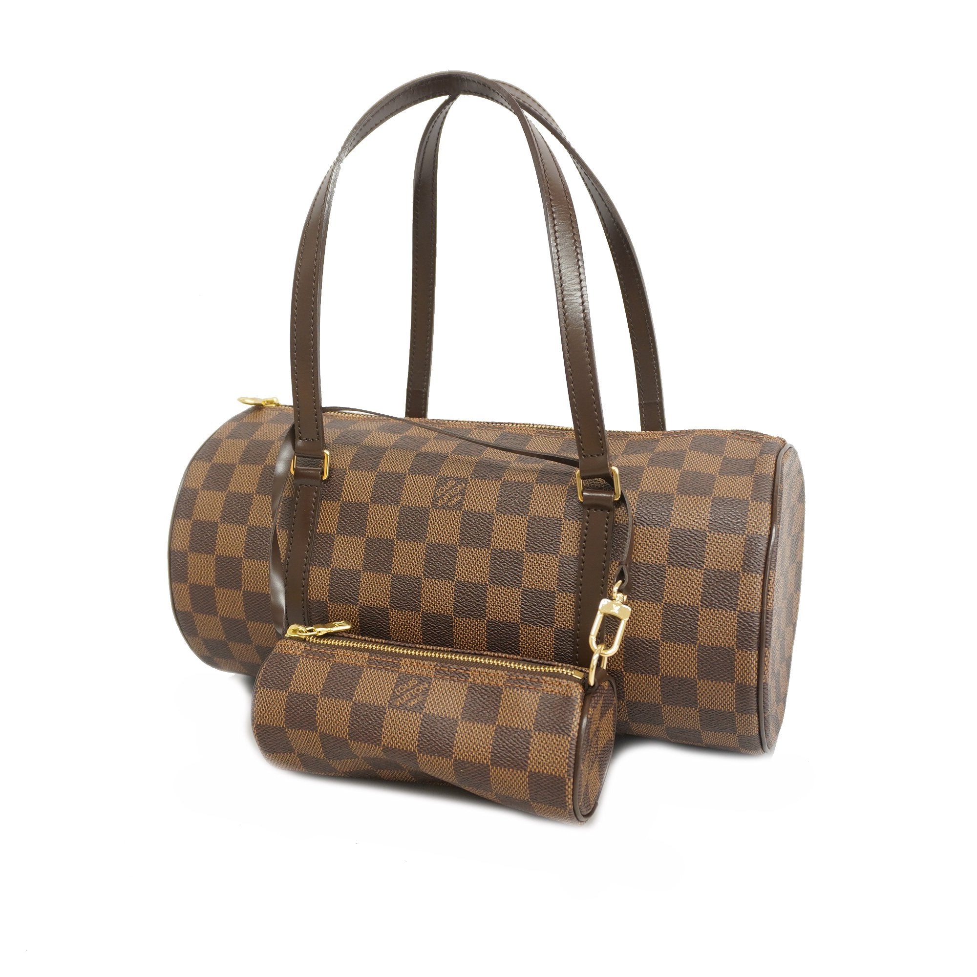 Louis-Vuitton-Damier-Papillon-30-Hand-Bag-&-Pouch-Brown-N51303