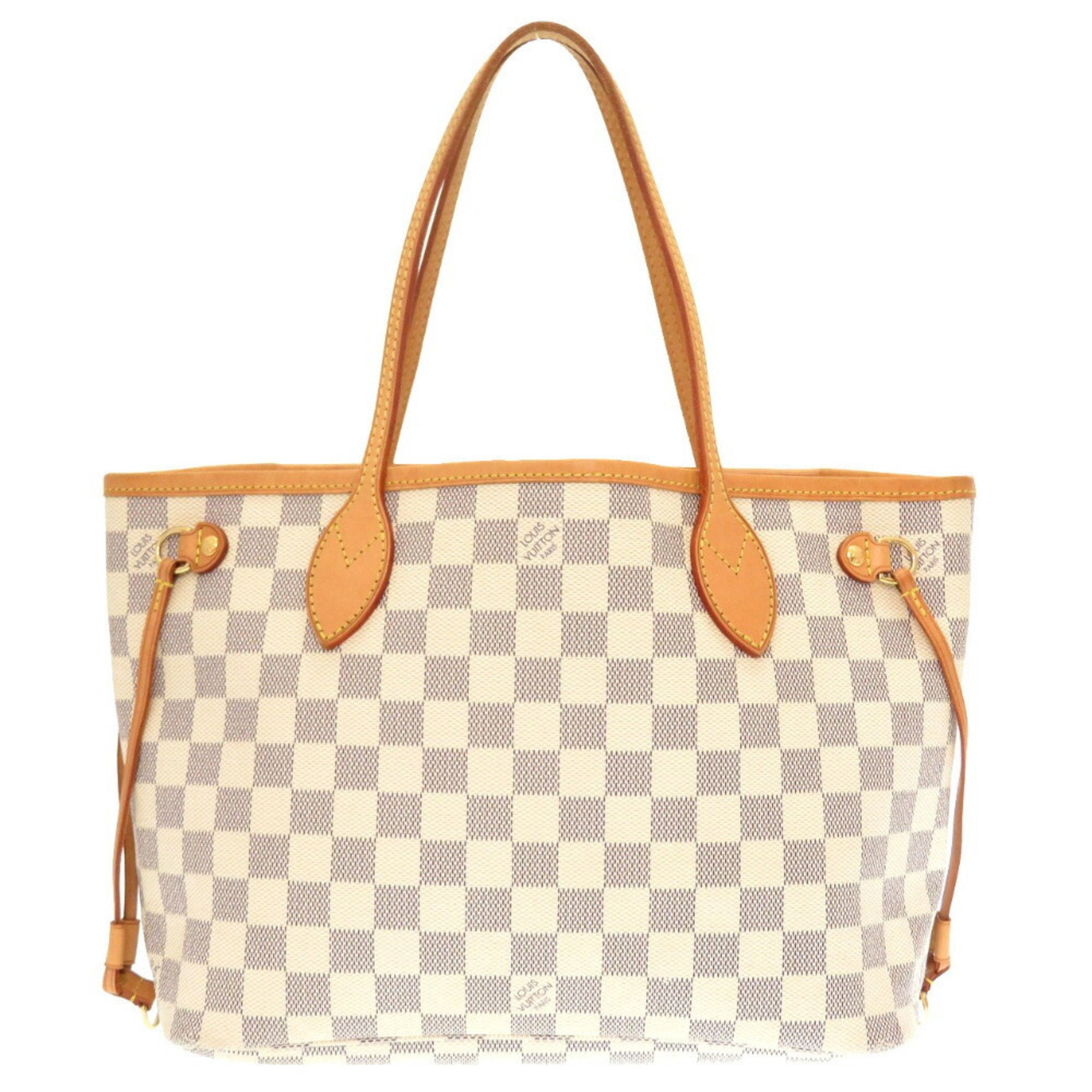 LOUIS VUITTON Damier Azur Neverfull PM Tote Bag N51110 LV Auth