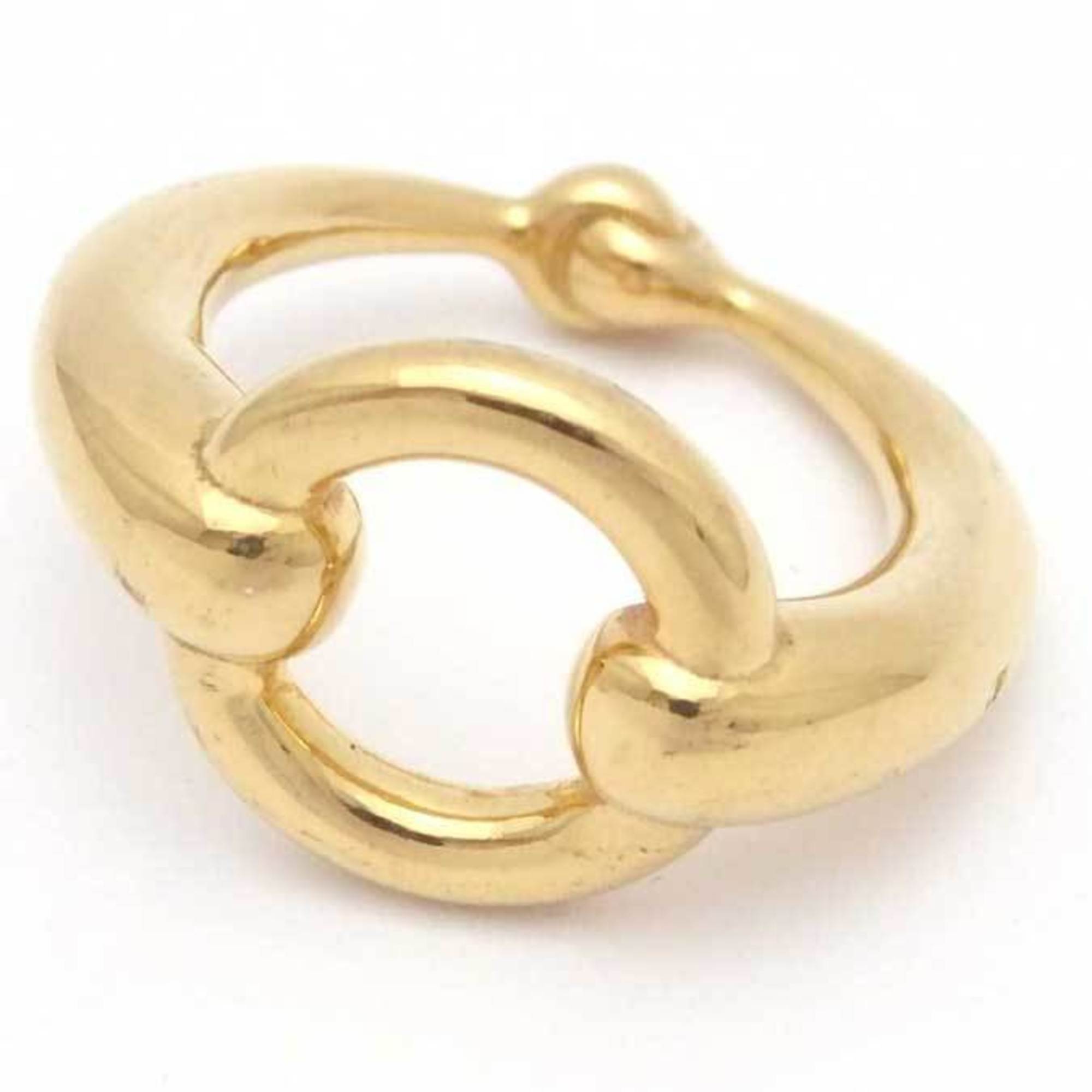 Hermes HERMES scarf ring metal gold ladies