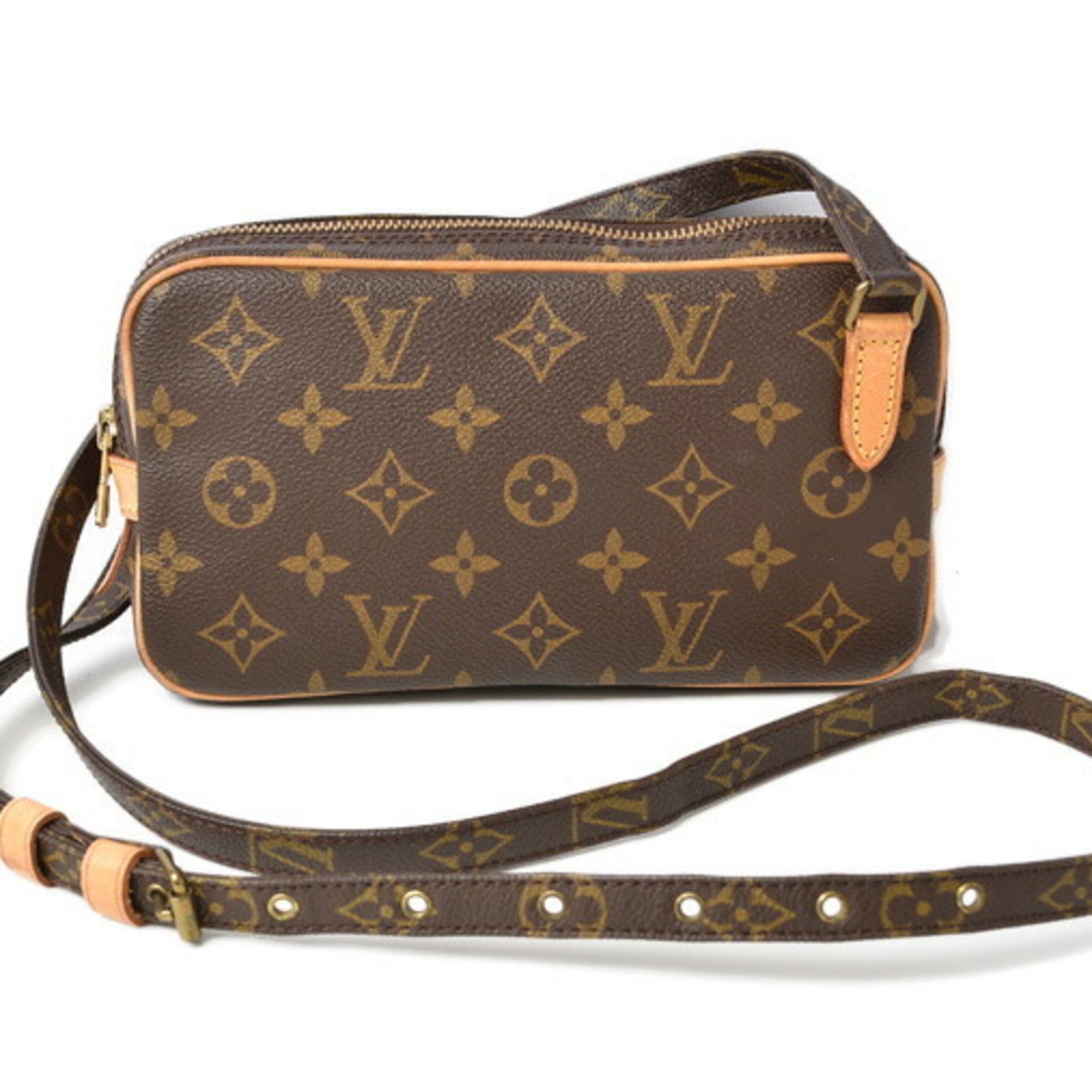 Auth Louis Vuitton Monogram Pochette Marly Bandouliere M51828 Used