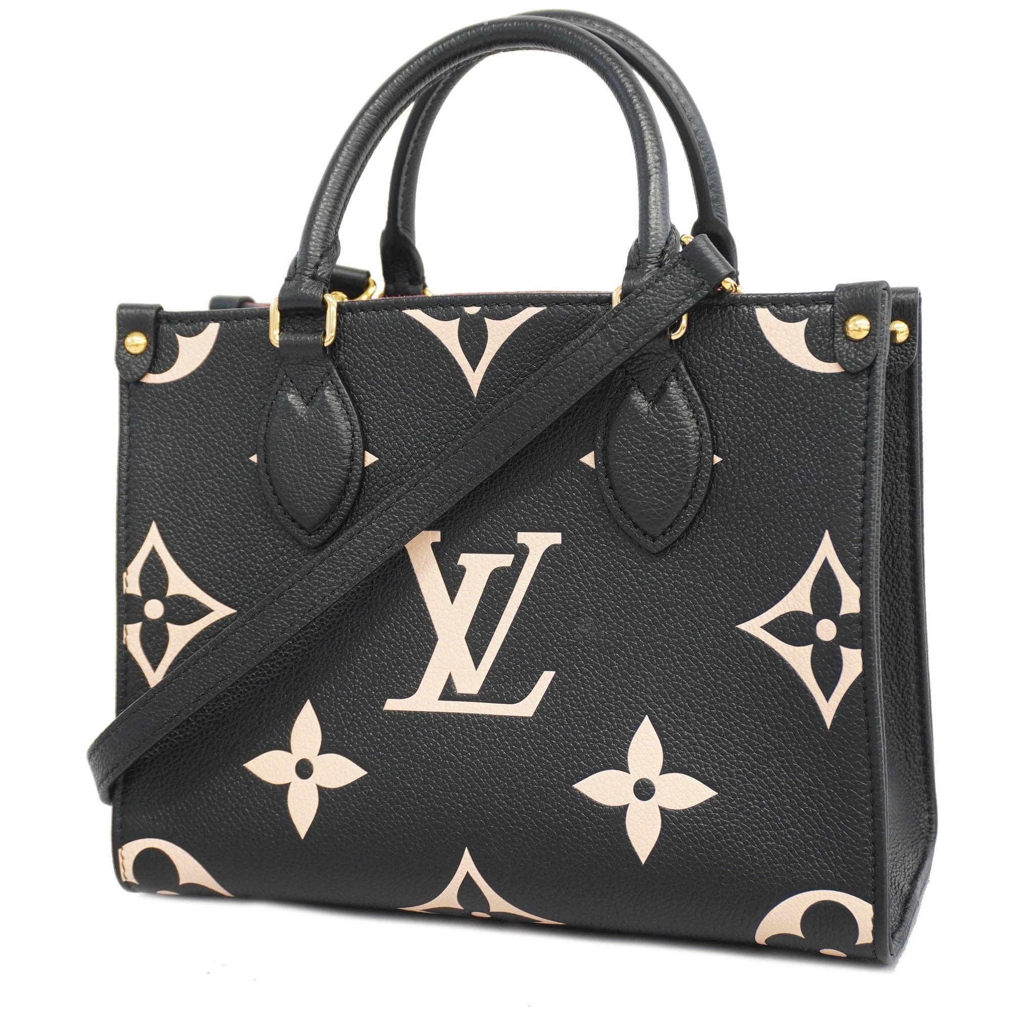 Louis Vuitton Monogram On-the-go GM 2way Handbag, Brown, PVC Coated Canvas