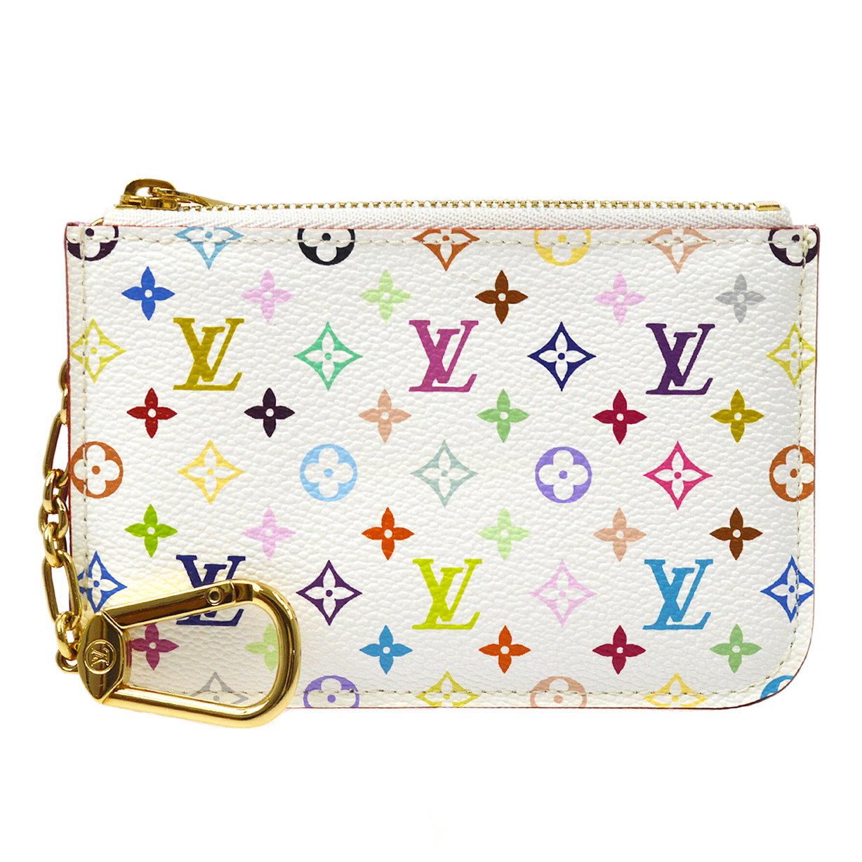 Louis Vuitton Multicolor Pochette Cles Nm Coin Purse White M93734 Lv