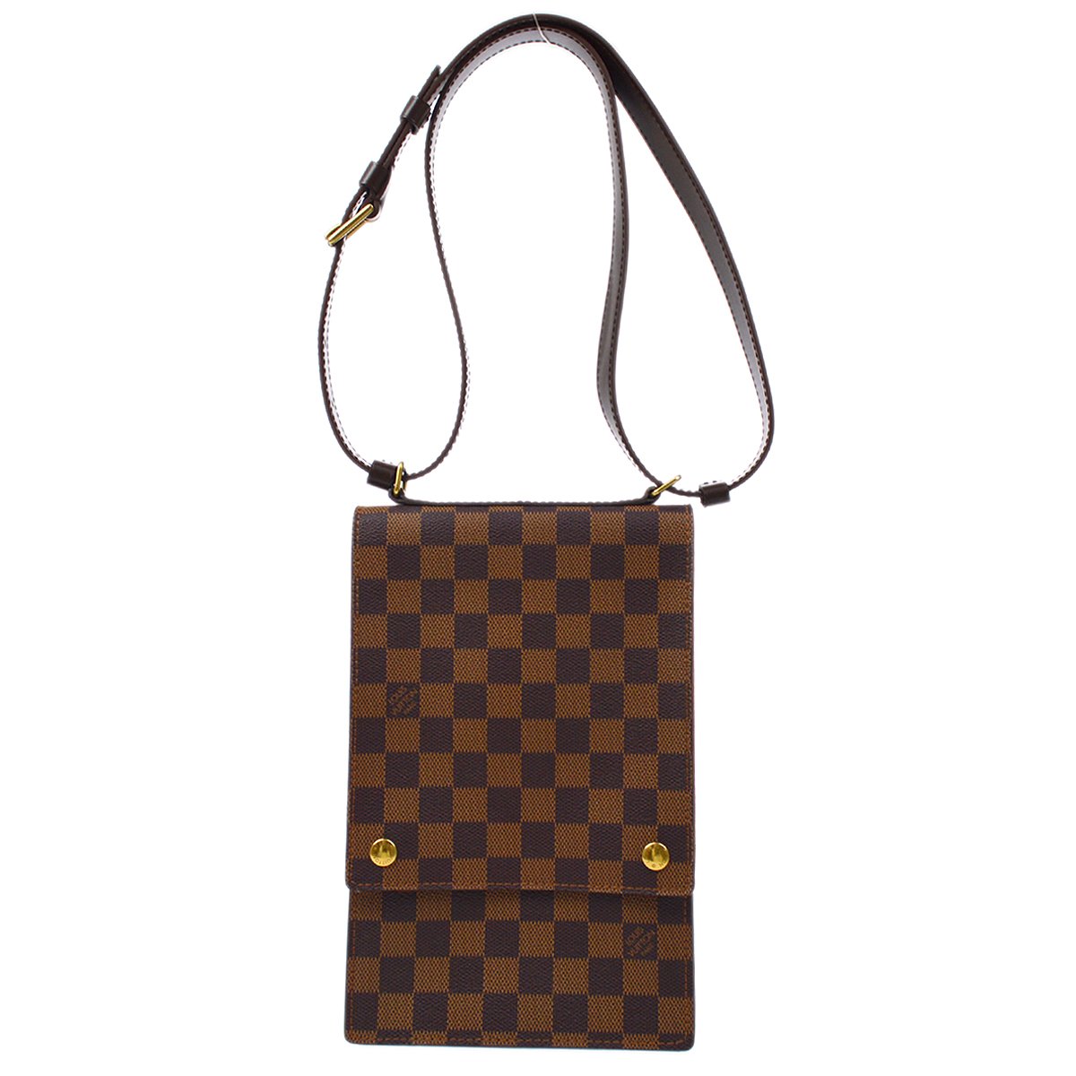 Louis Vuitton Portobello Damier Ebene Shoulder Bag Brown