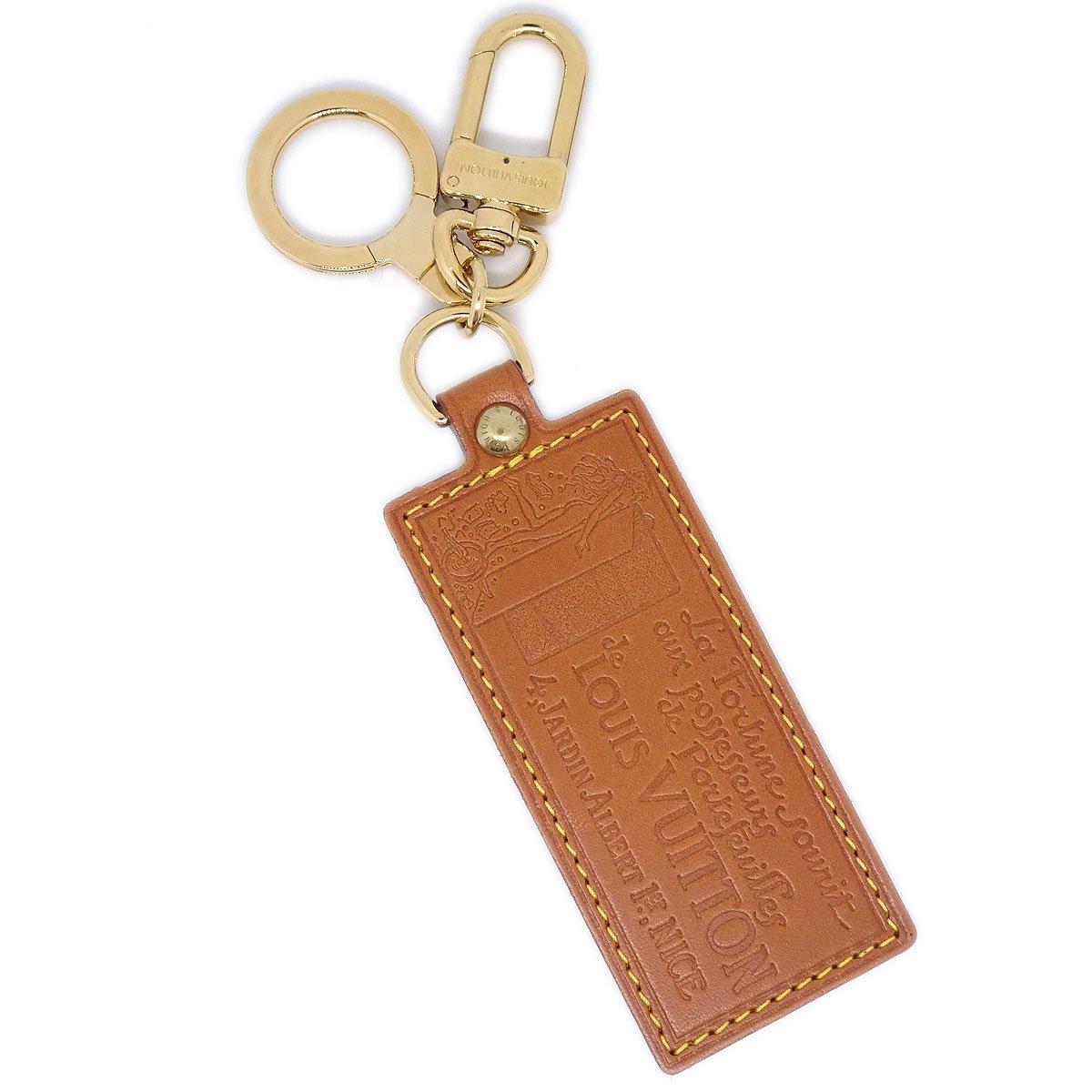 Louis Vuitton Louis Vuitton Porte Cles Cadena Red x Gold Tone Key