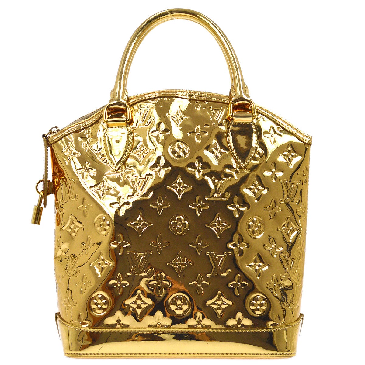Louis Vuitton Lockit Handbag SP2037 Purse Dore Monogram Miroir