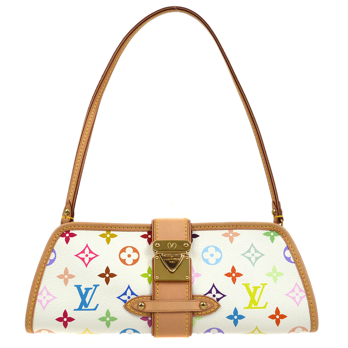 LOUIS VUITTON SHIRLEY HANDBAG PURSE MONOGRAM MULTICOLOR M40049 MI1016 43992