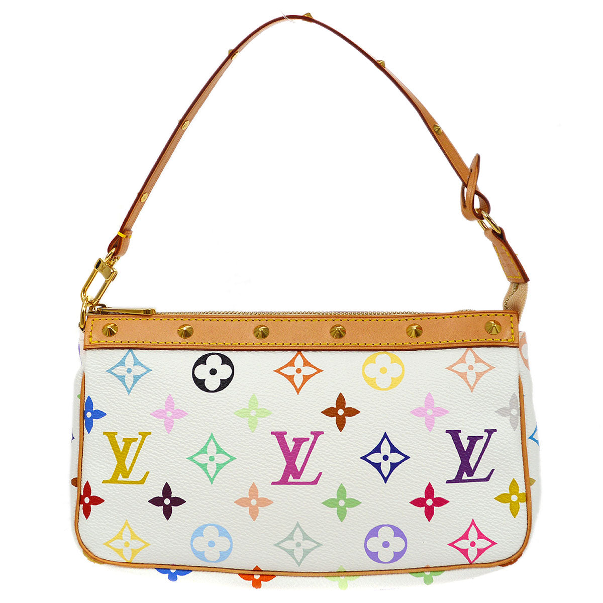 LOUIS VUITTON Pochette Accessoires Bag Monogram multicolor White M92649