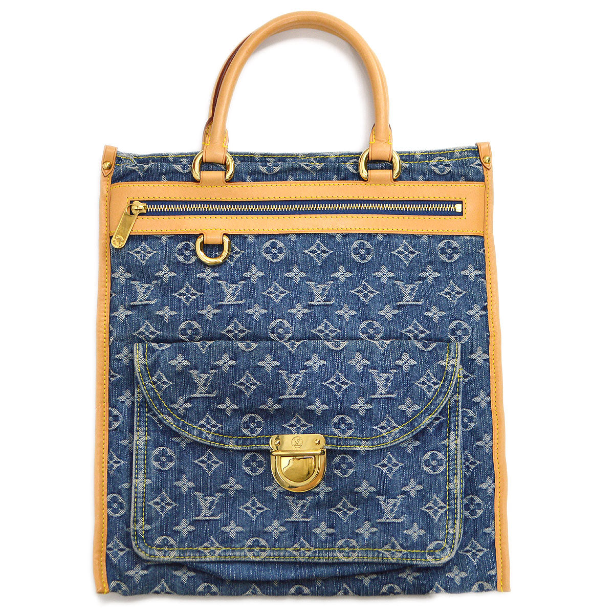 LOUIS VUITTON 2005 FLAT SHOPPER TOTE BAG