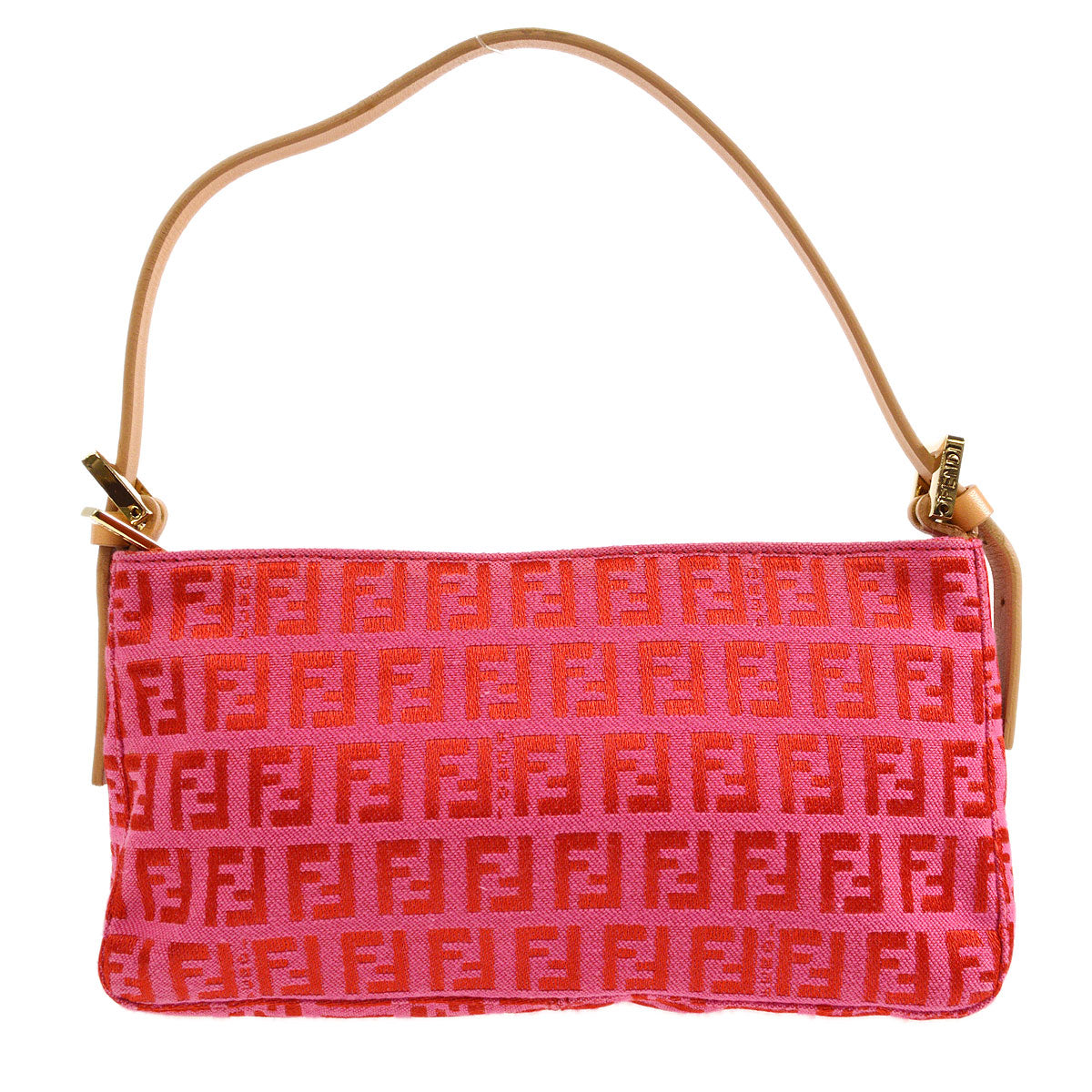 Fendi Zucchino Mini Pochette - Pink Handle Bags, Handbags - FEN197581