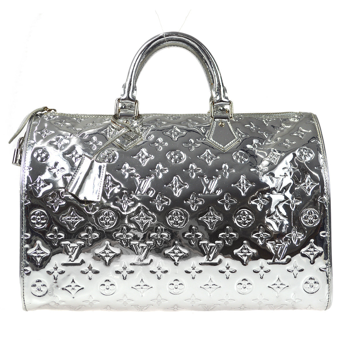 RARE LOUIS VUITTON LV Mirroir Speedy 35 SILVER Mirror Bag Purse