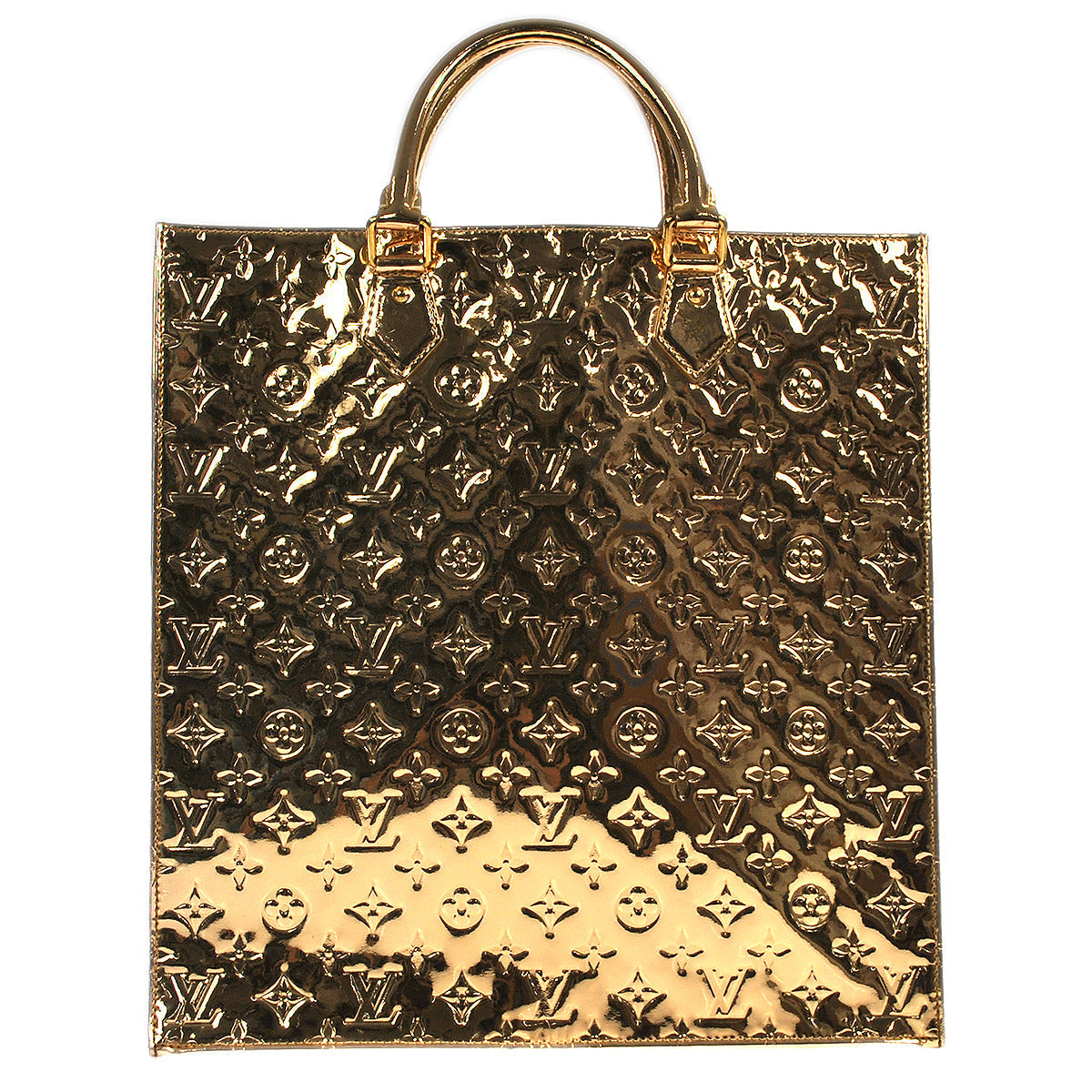 Louis Vuitton Louis Vuitton Sac Plat Gold Monogram Mirror Tote