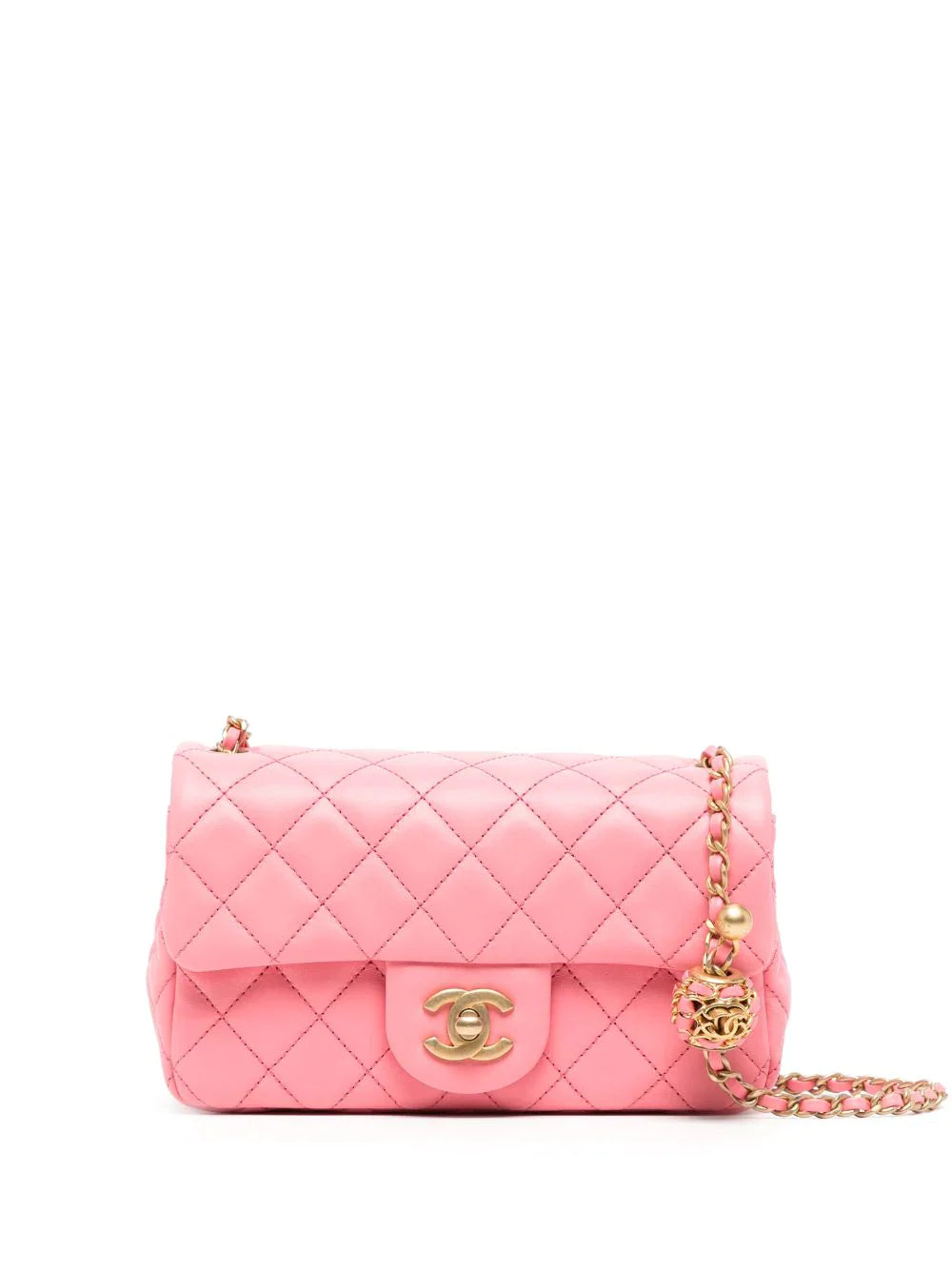 Chanel Coco First 22K mini flap bag pink calfskin