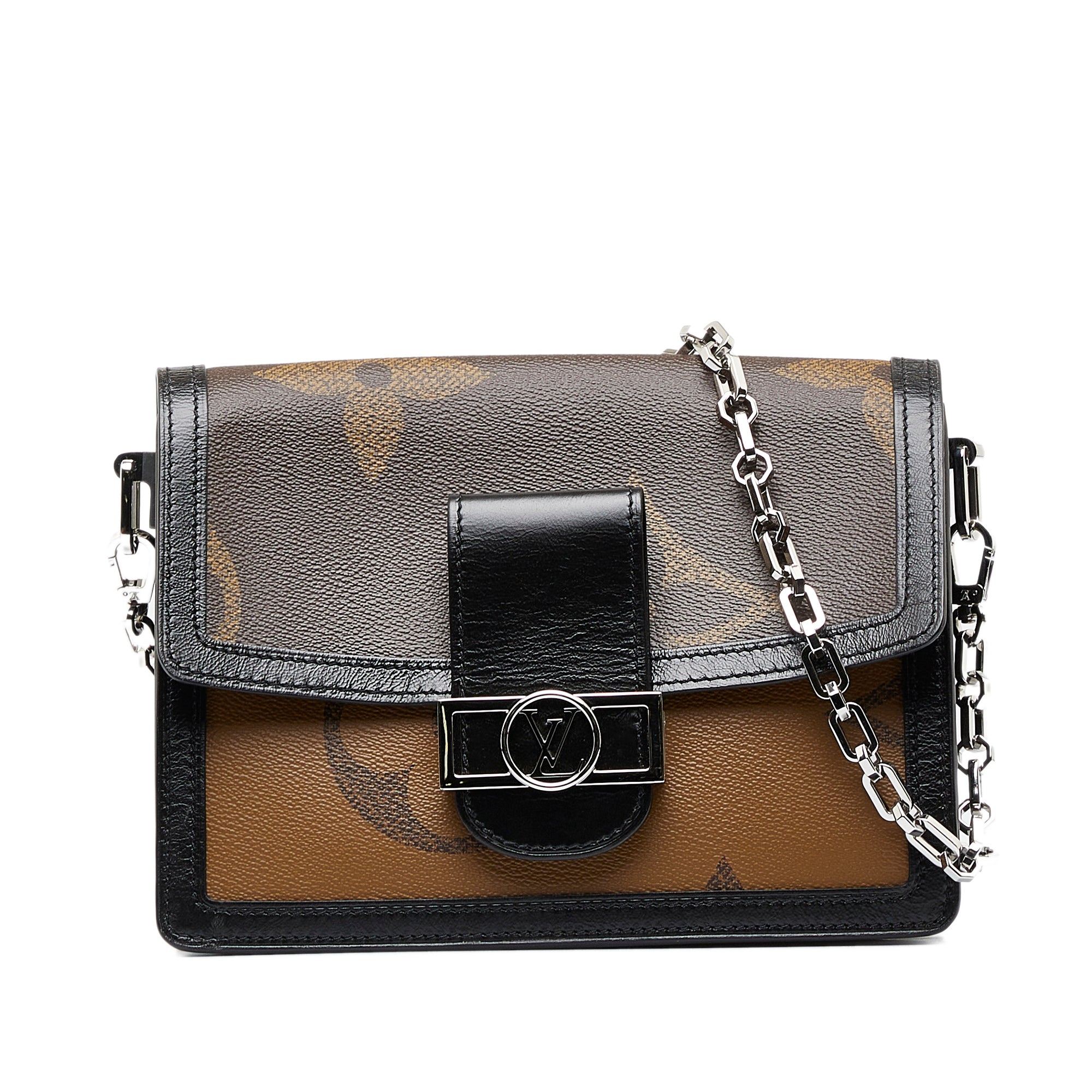 Louis Vuitton Brown Monogram Reverse mm Dauphine Shoulder Bag
