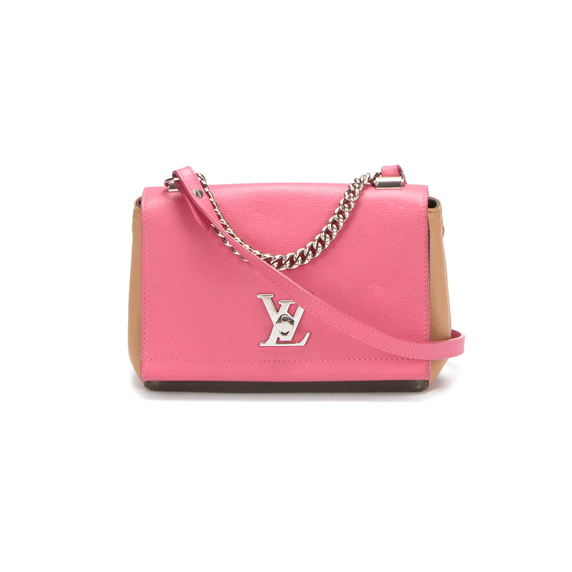 Louis Vuitton Vintage Hot Pink Lockme II BB Calf Leather Crossbody