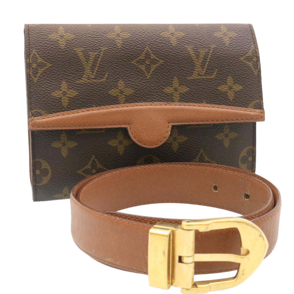 AUTH Louis Vuitton Monogram Florentine Small Belt Bag with Dustbag