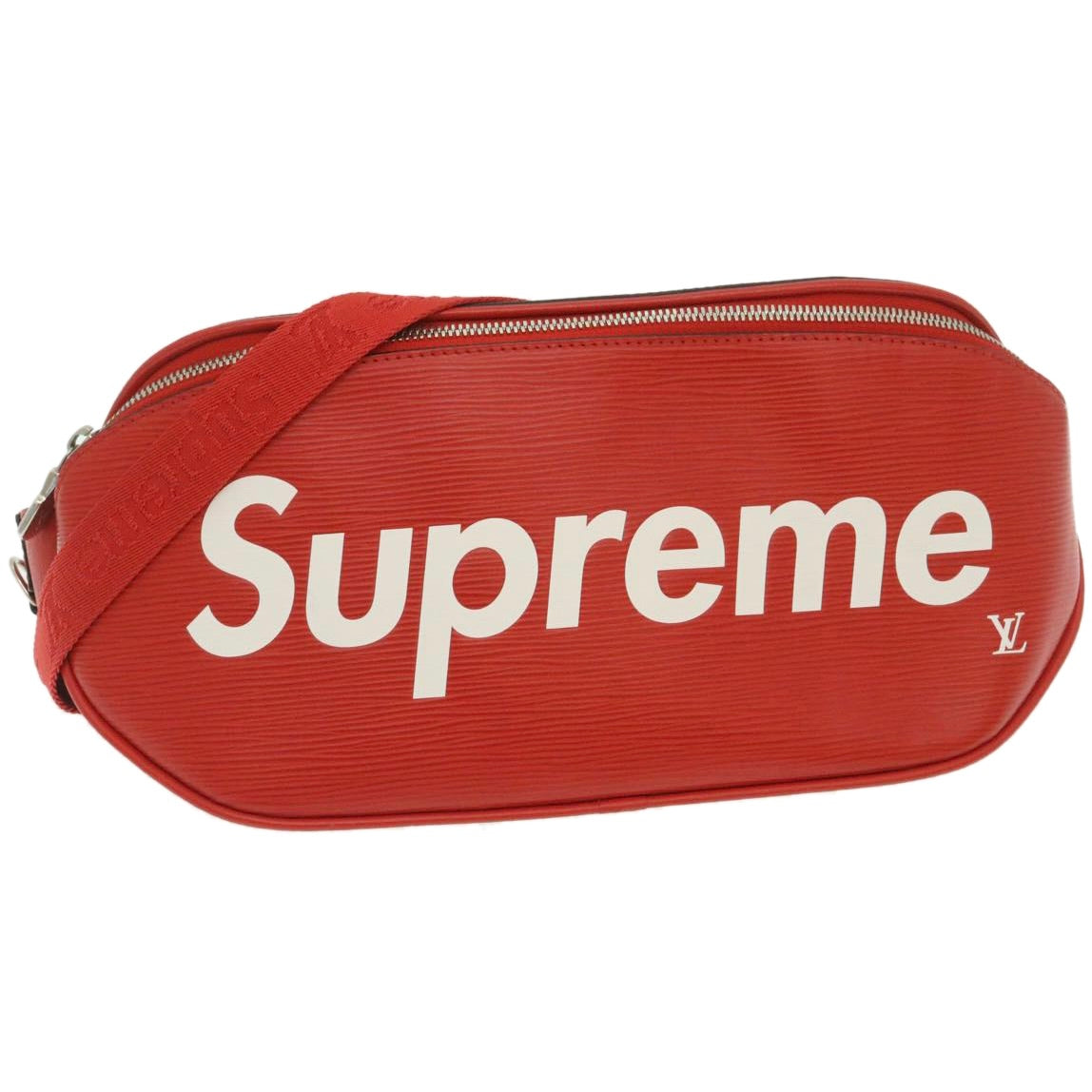 Leather belt Louis Vuitton x Supreme Red size 100 cm in Leather