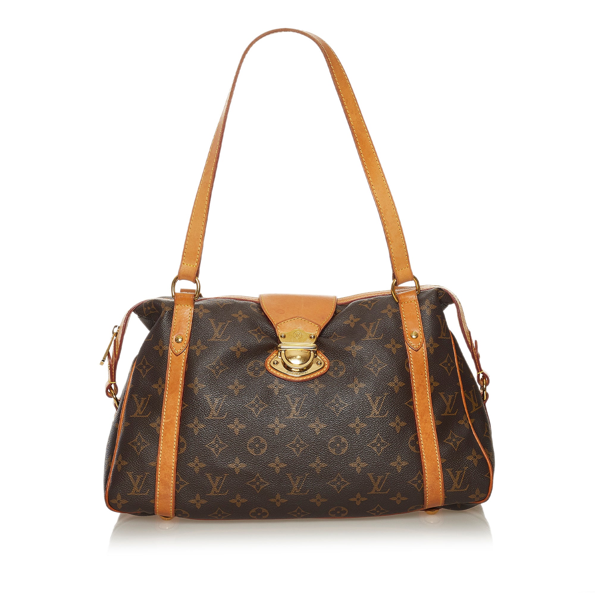 LOUIS VUITTON Stresa PM Monogram Canvas Shoulder Bag Brown