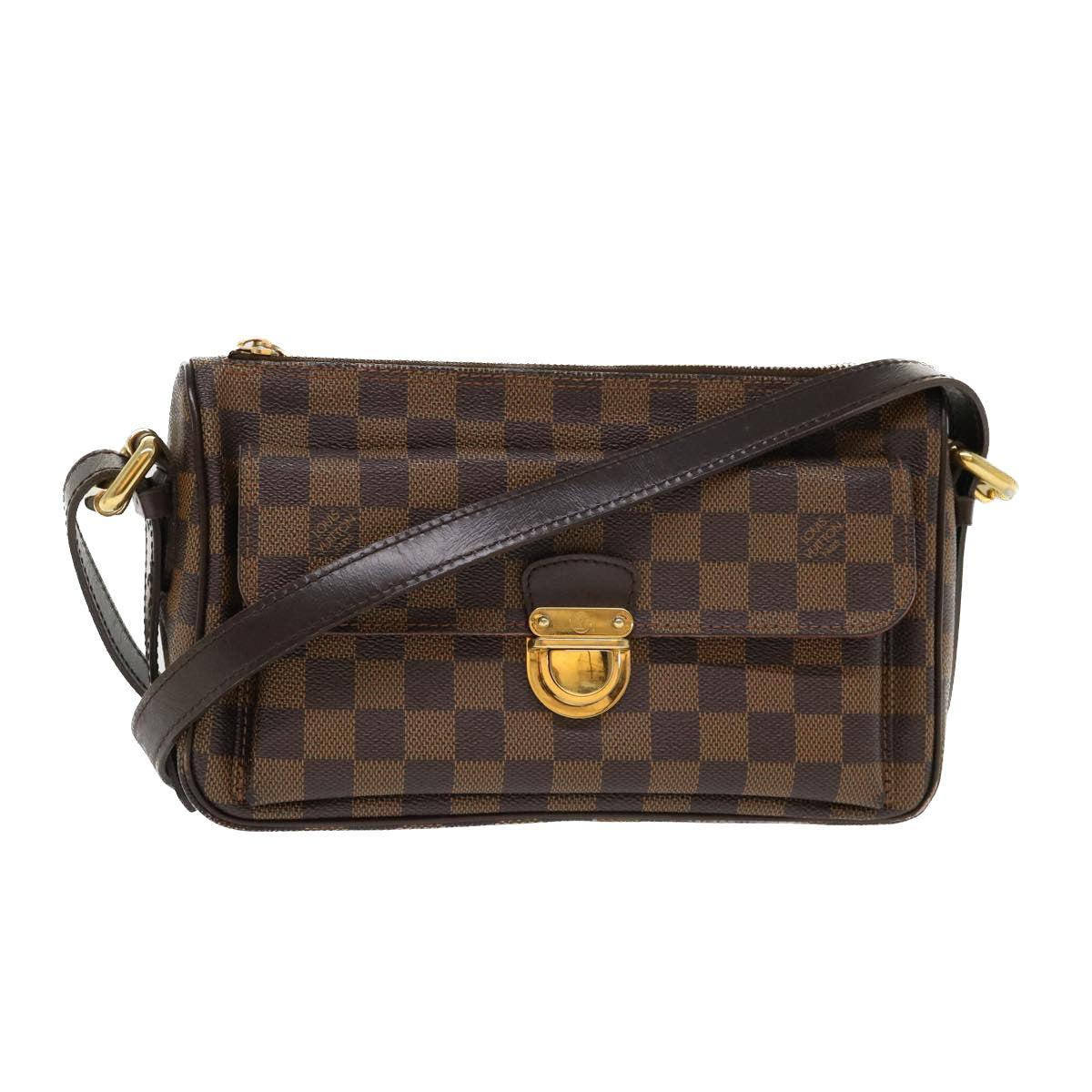 LOUIS VUITTON Damier Ebene Ravello GM Shoulder Bag N60006 LV Auth