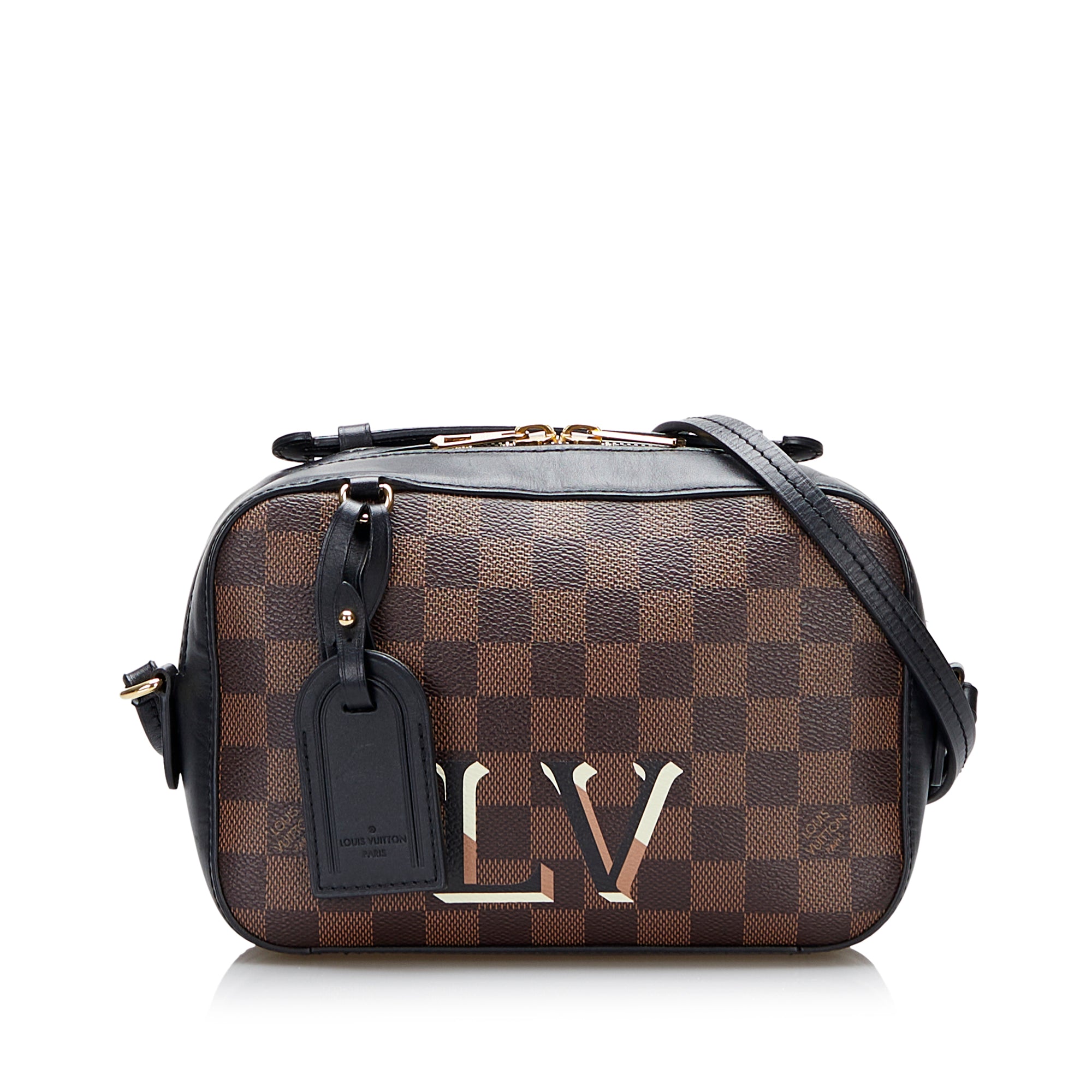 Dark Brown damier Ebene Leather Strap for LV Louis Vuitton 