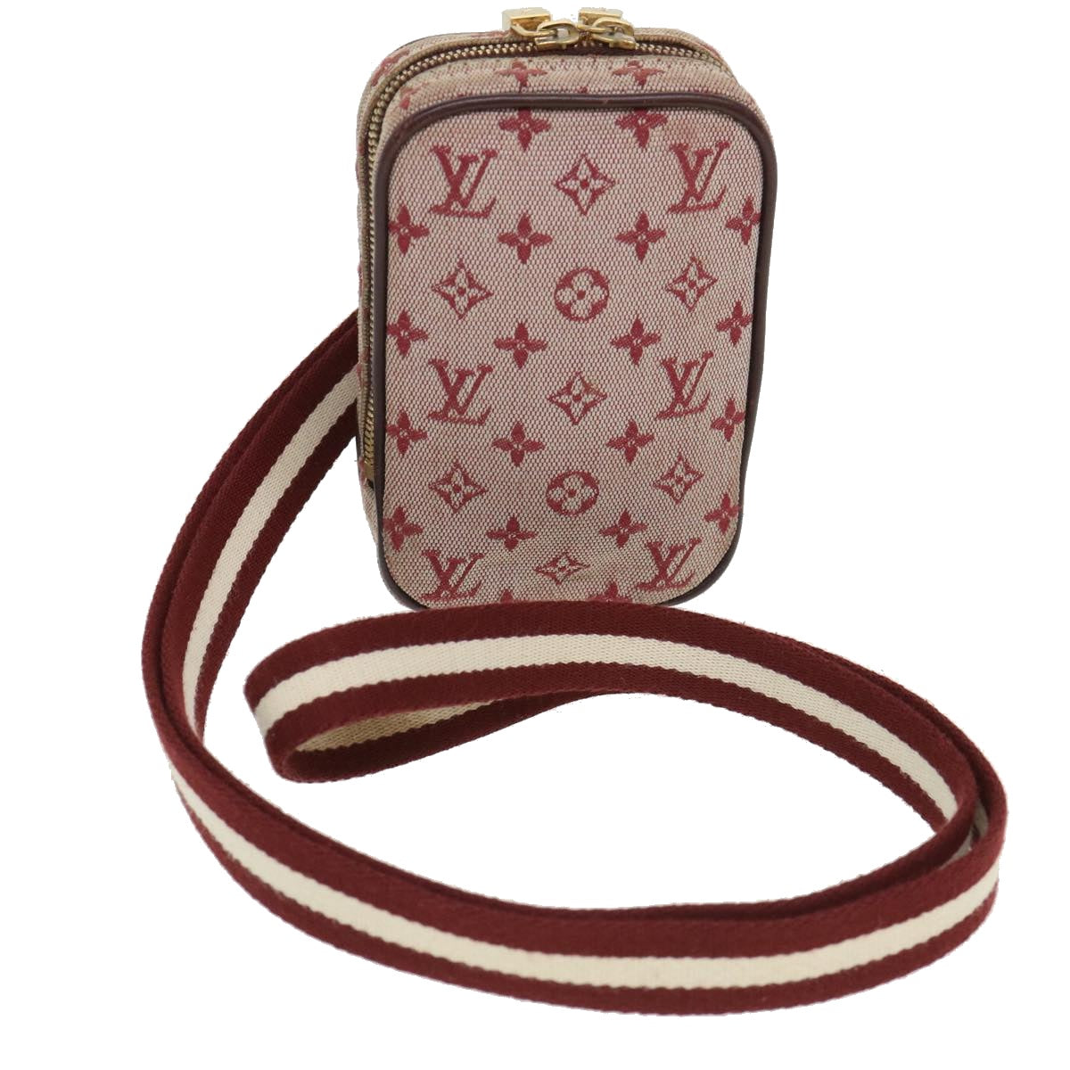 LOUIS VUITTON Monogram Mini Usu Digital Pouch Red M60001 LV Auth