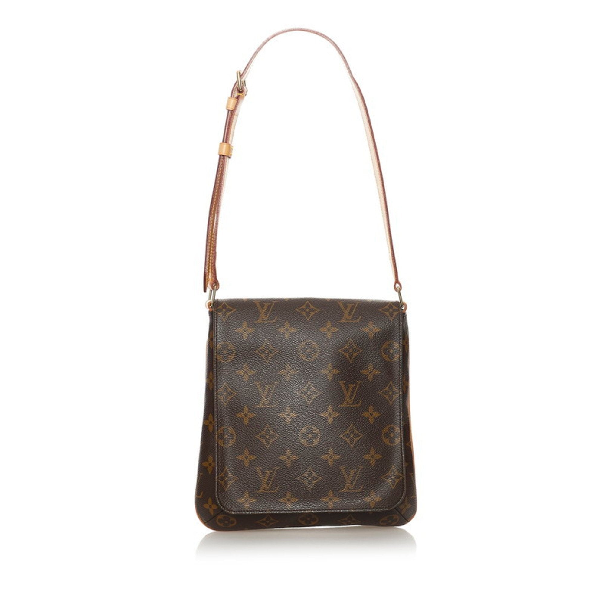 Authenticated Louis Vuitton Damier Ebene Musette Salsa PM Brown