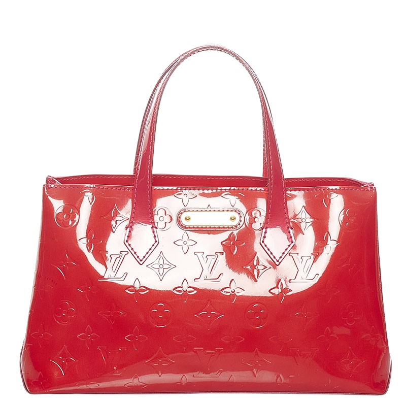 Wilshire patent leather handbag Louis Vuitton Pink in Patent