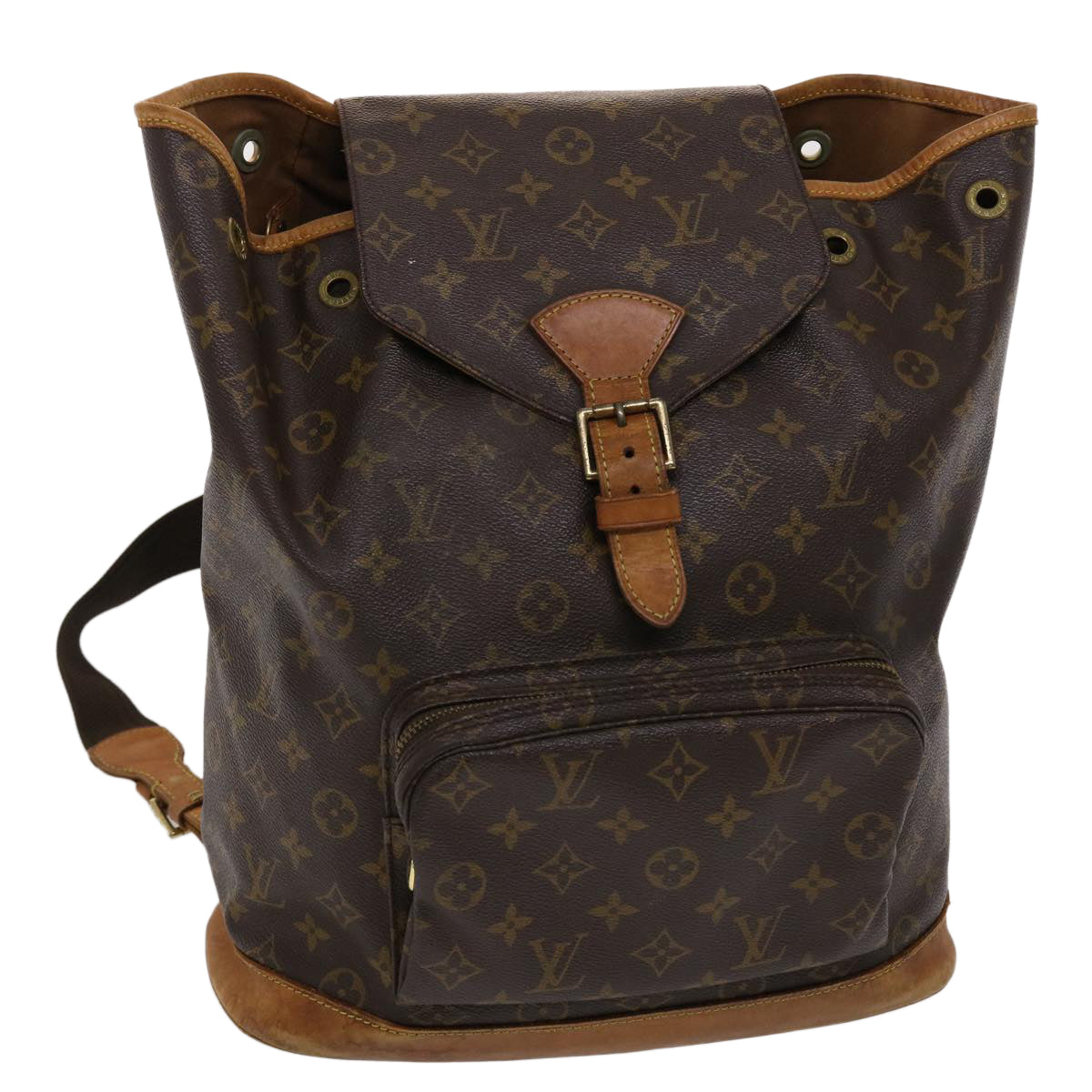 AUTHENTIC LOUIS VUITTON M51135 Monogram Montsouris GM Backpack Bag