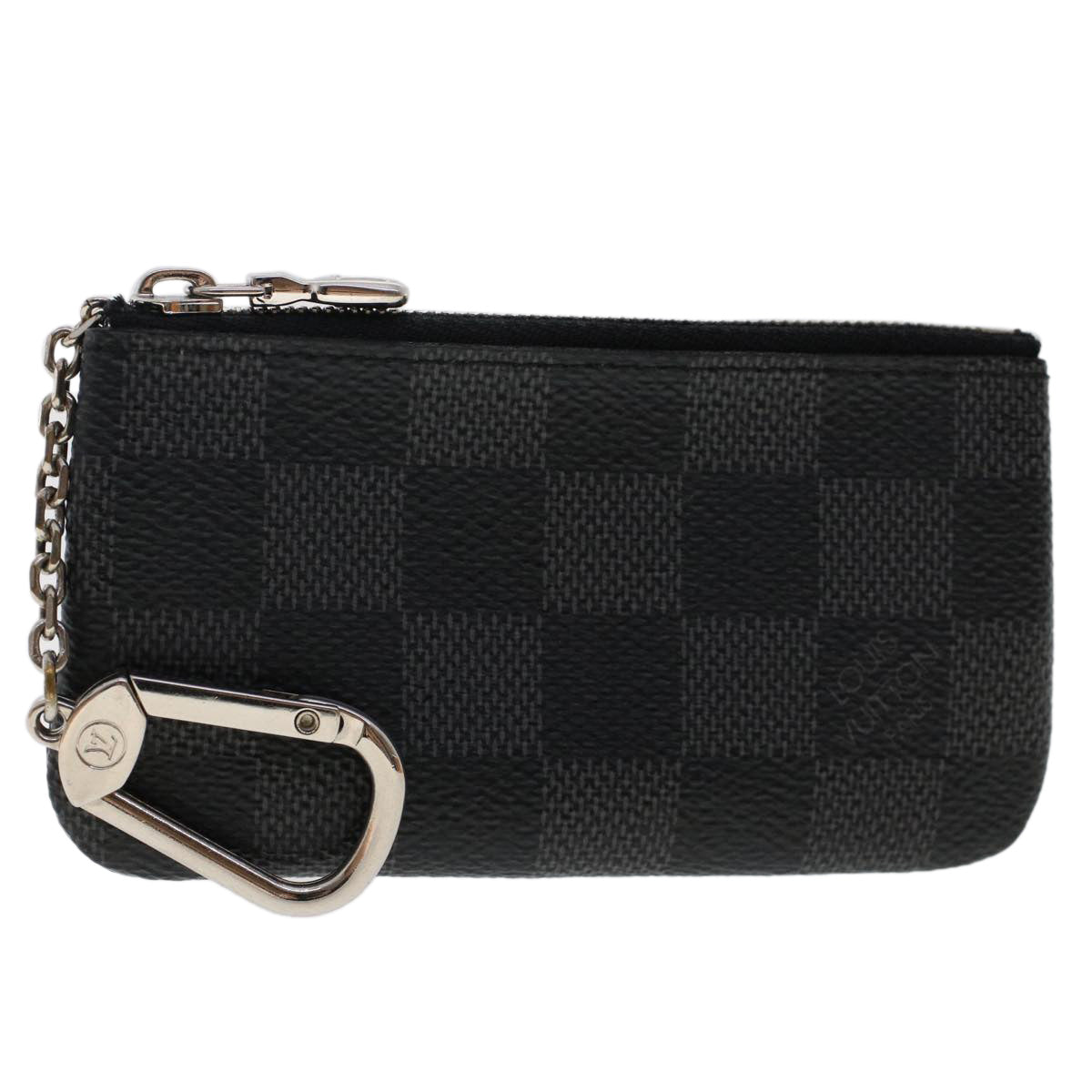 LOUIS VUITTON Damier Graphite Pochette Cles Coin Purse N60155 LV