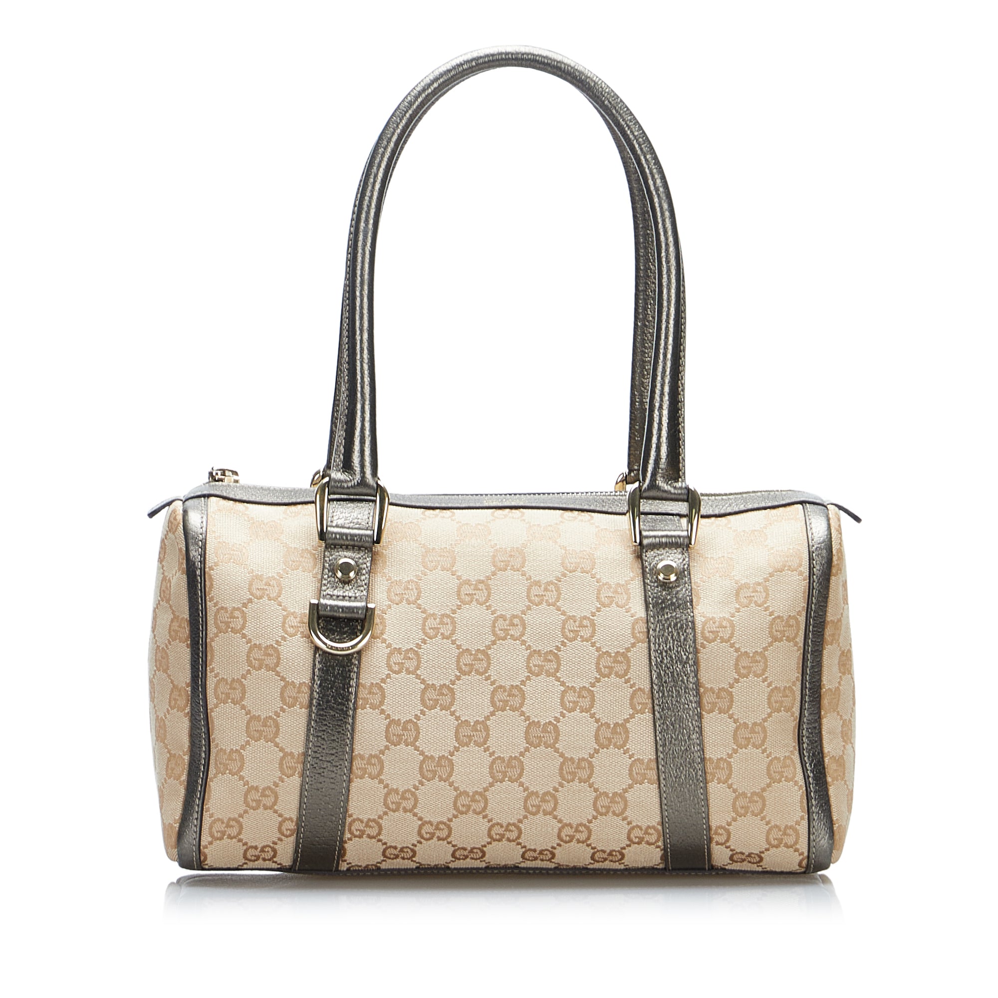 Gucci Vintage GG Canvas Abbey Boston Bag Small