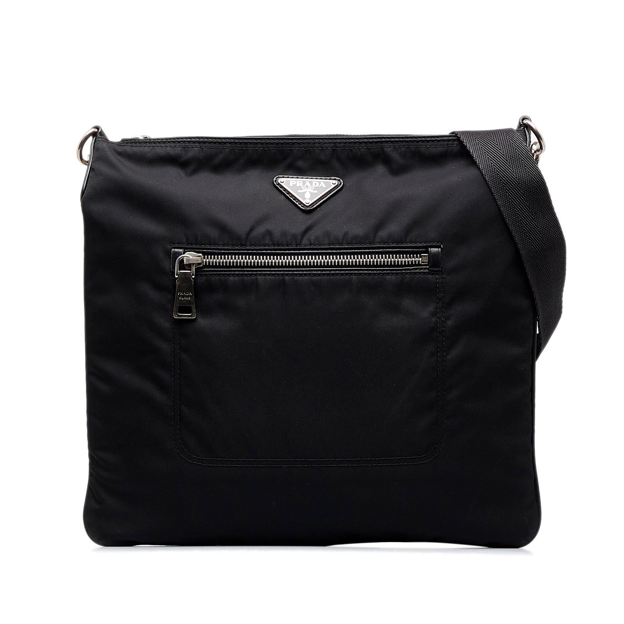 Prada Tessuto Nylon Crossbody Tote in Black