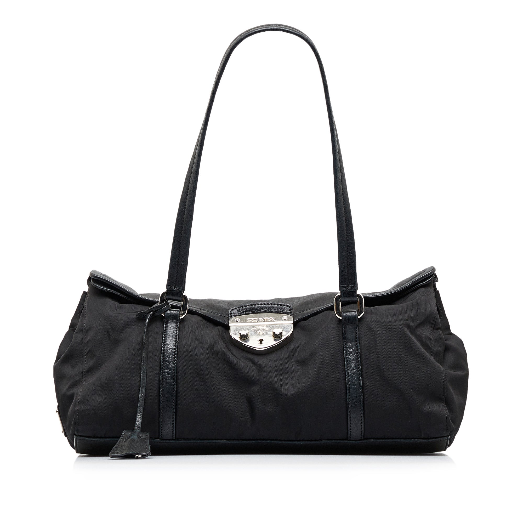 PRADA Tessuto Nylon & Leather Shoulder Bag