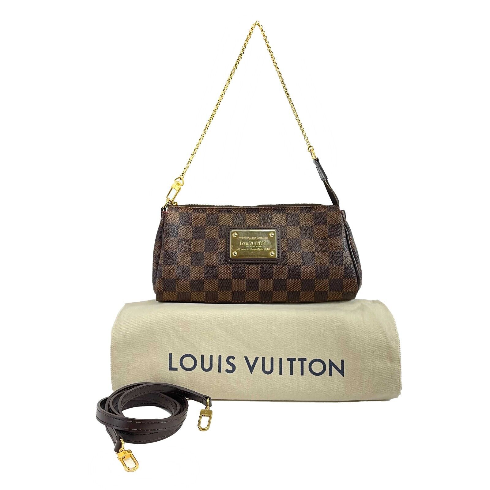 Louis Vuitton Damier Ebene Eva Crossbody Clutch - A World Of Goods