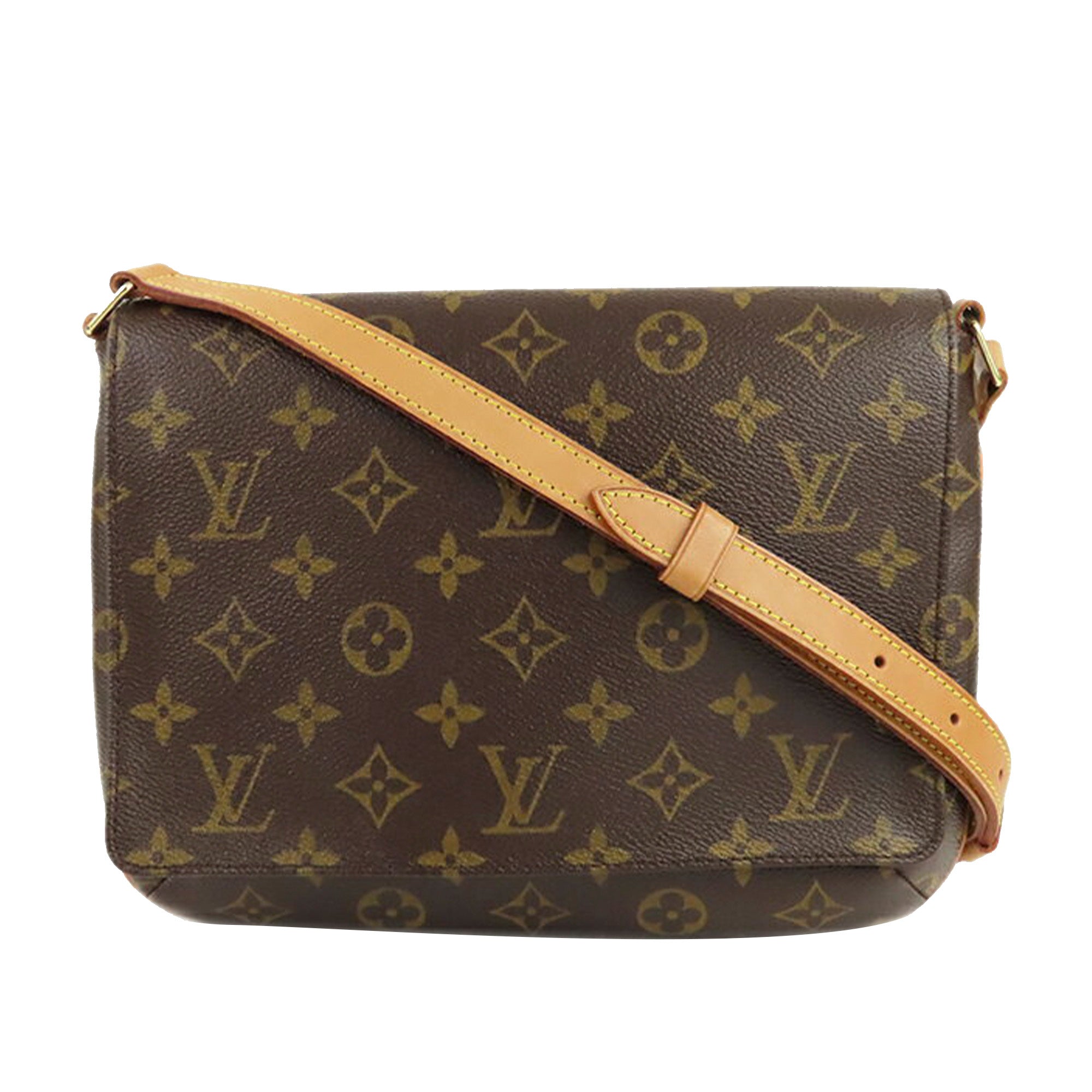 LOUIS VUITTON Monogram Musette Tango Bag w/ Long Strap Crossbody Bag