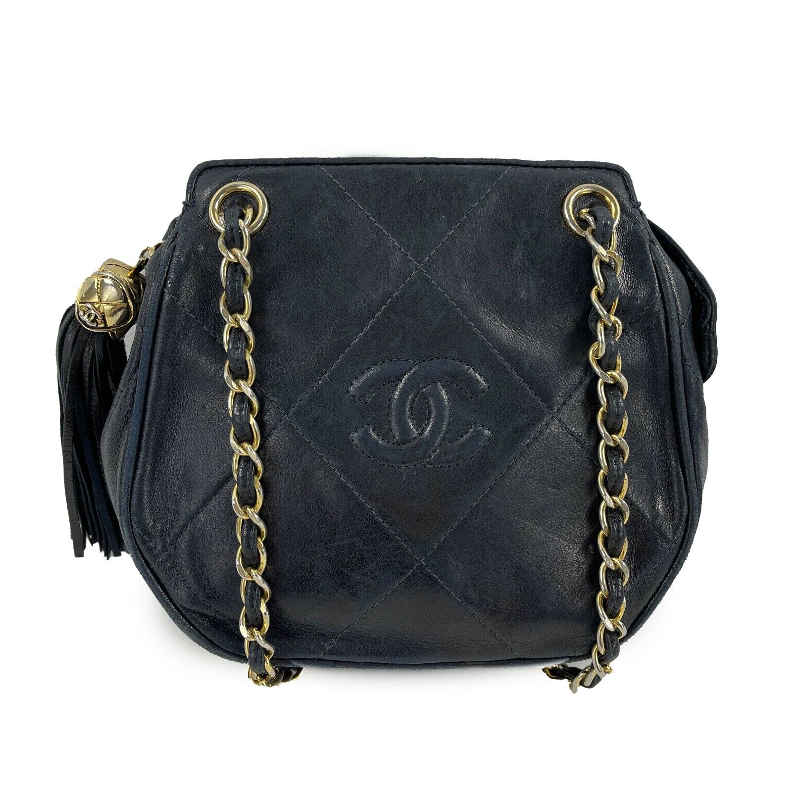 Chanel vintage tassel crossbody bag