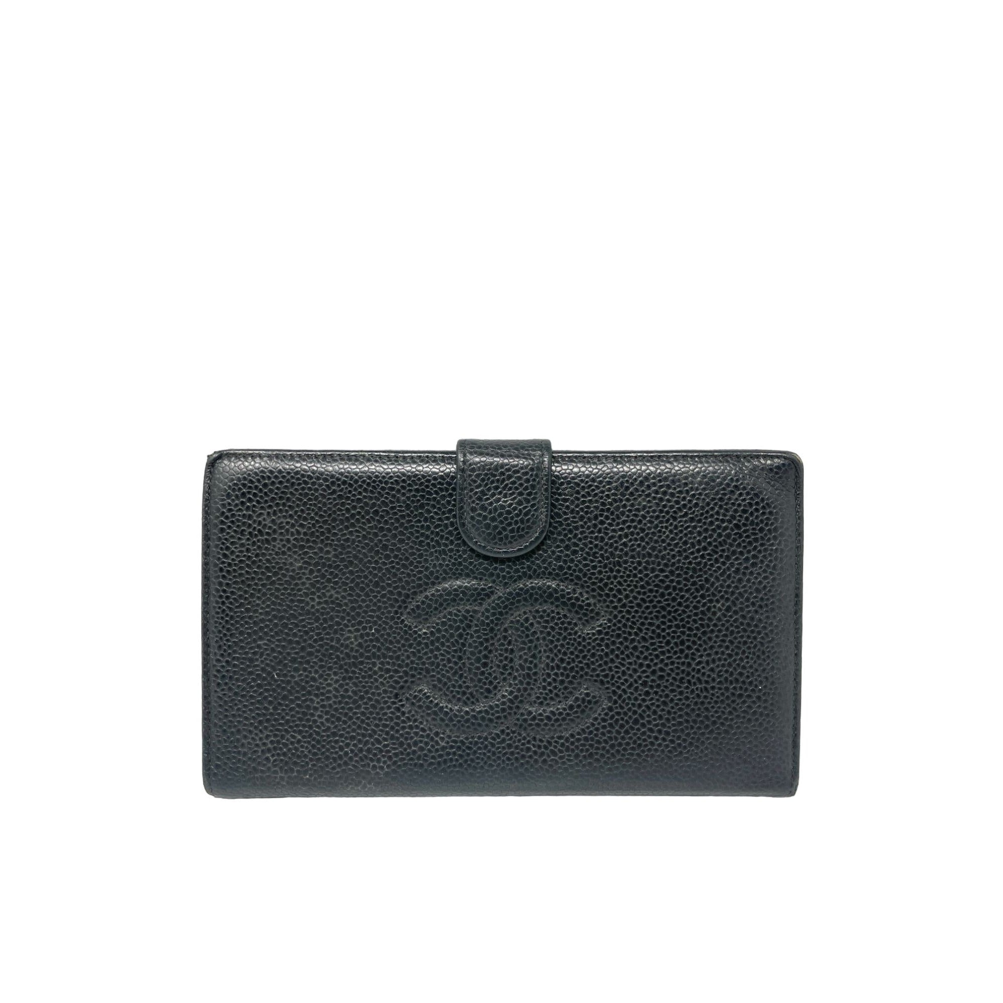 Chanel Timeless French Purse Wallet in Black