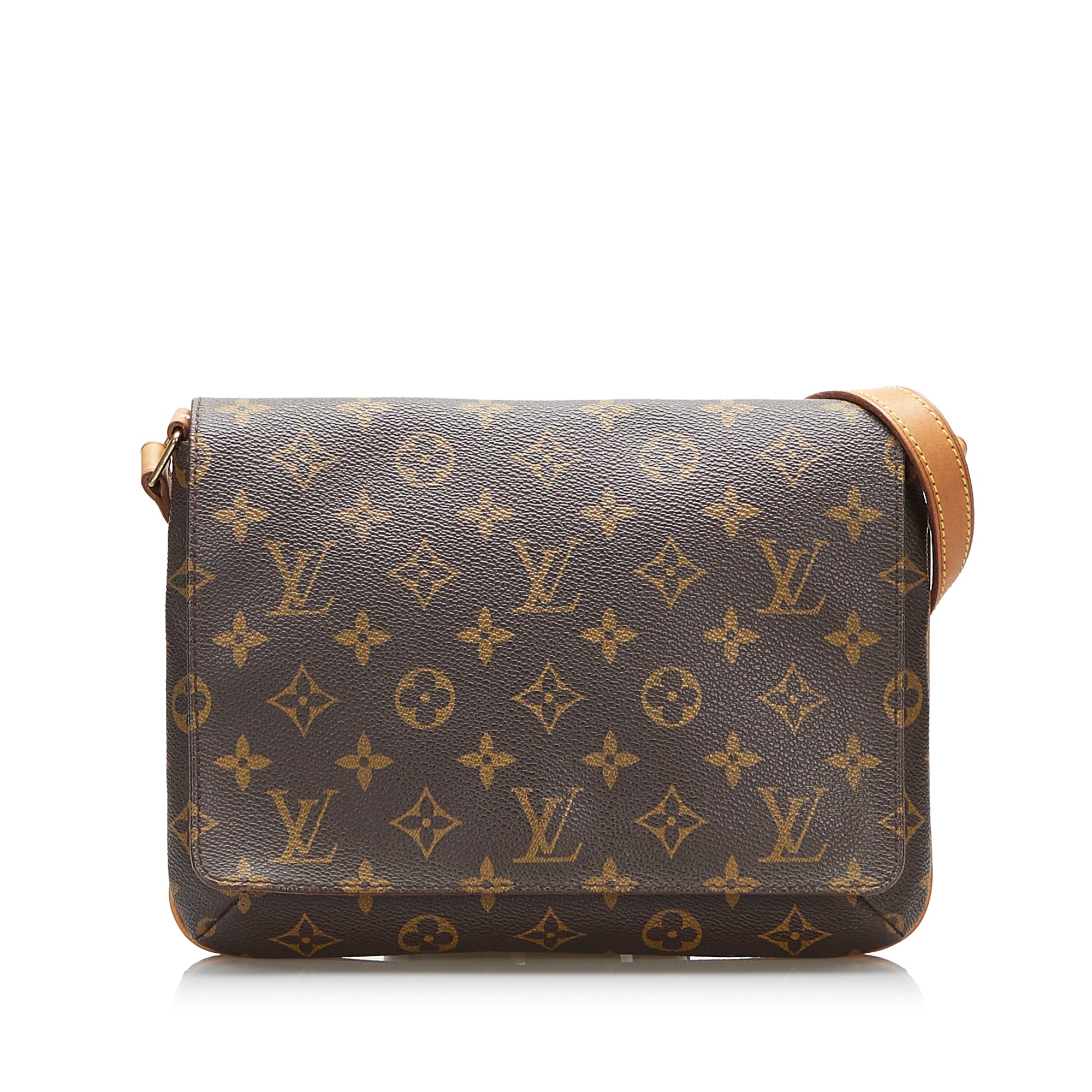 Brown Louis Vuitton Monogram Musette Tango Short Strap Shoulder