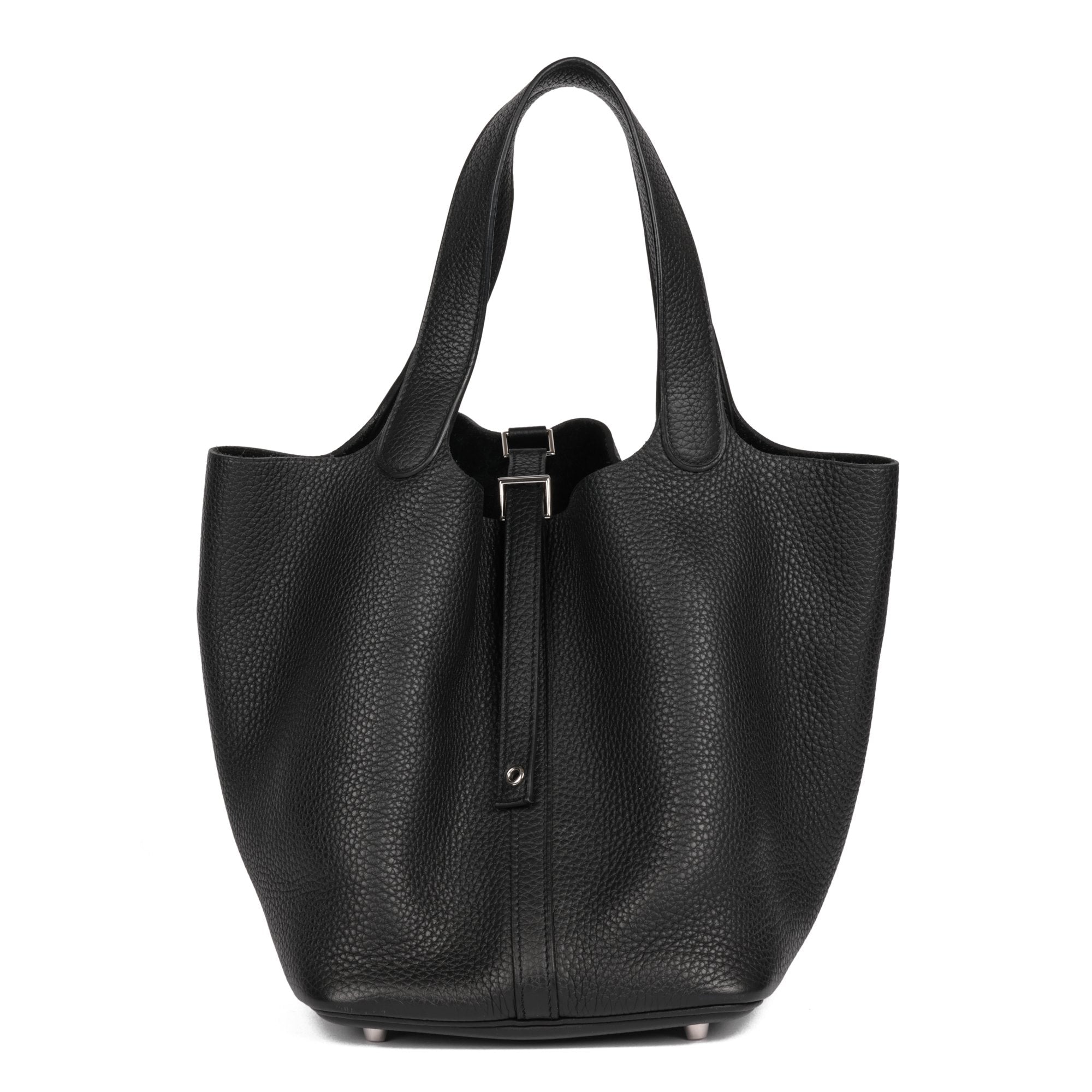 Black Hermes Picotin Togo Leather Tote – Designer Revival