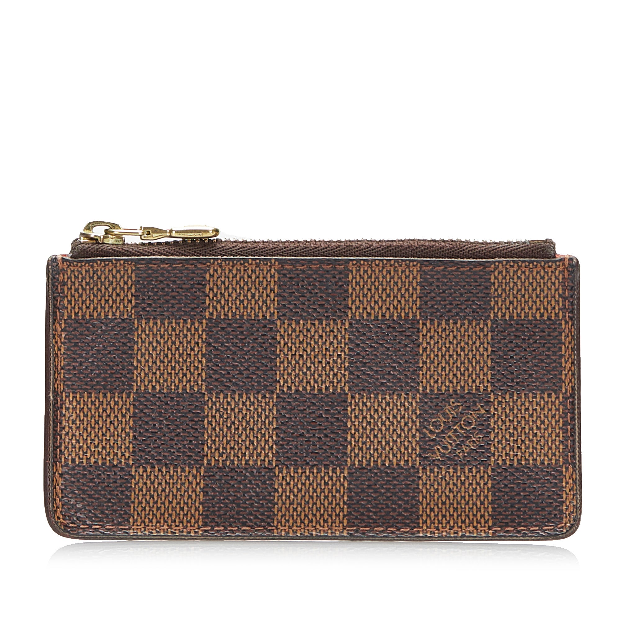 Louis Vuitton Key Coin Pouch Damier Ebene Brown