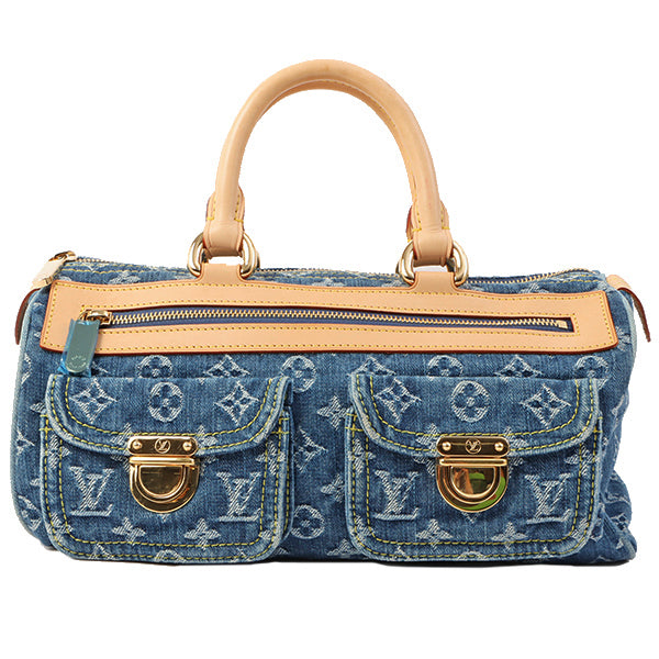 Louis Vuitton Denim Monogram Top Handle Bag - 2005