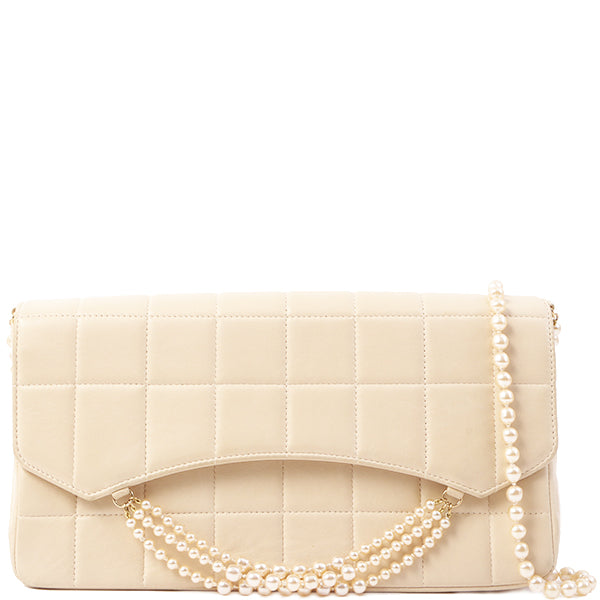 Chanel CC Gold Embroidered Chain Clutch/Shoulder Bag