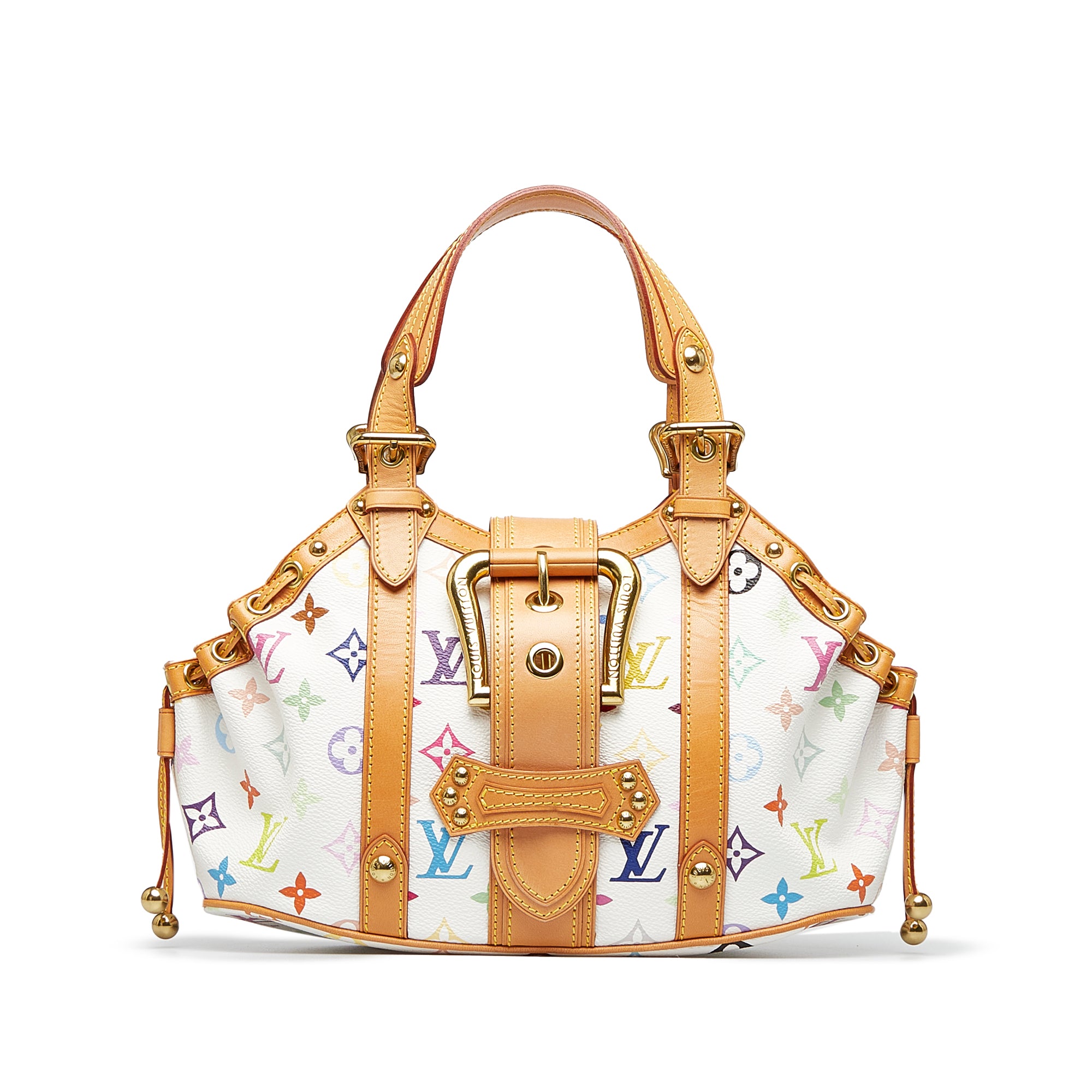 White Louis Vuitton Monogram Multicolore Theda PM Handbag